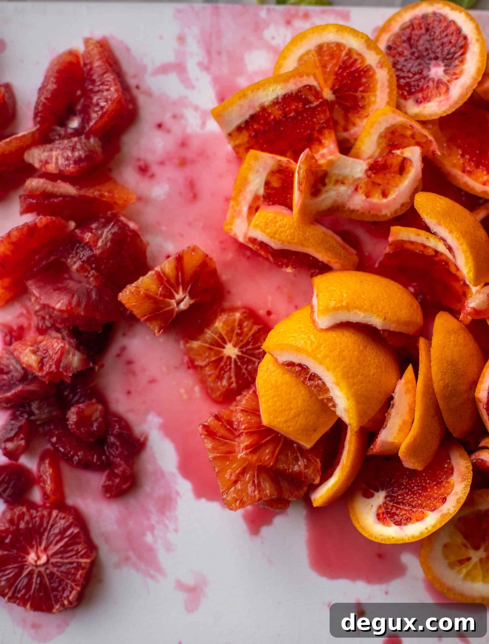 Crispy Brussels Sprout & Blood Orange Salad with Toasted Almonds 3 blood oranges