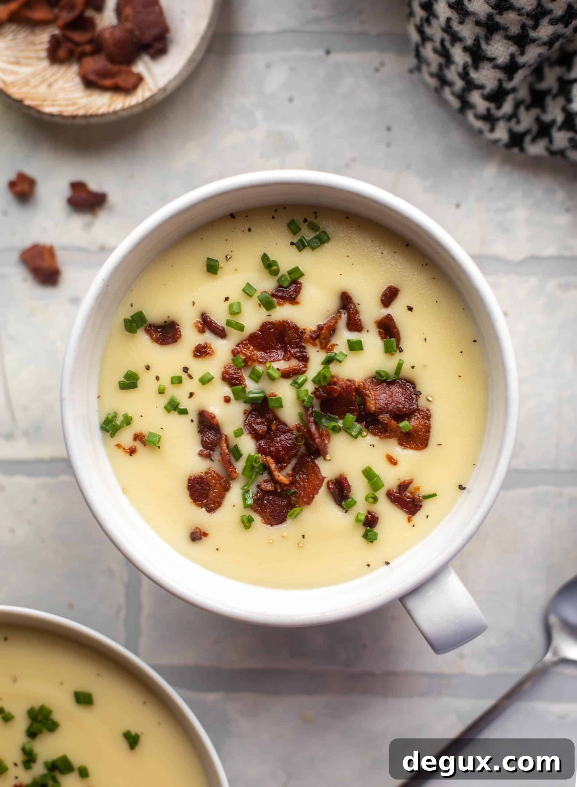 Chipotle Bacon Cauliflower and Potato Soup Recipe 2 cauliflower potato soup with chipotle bacon