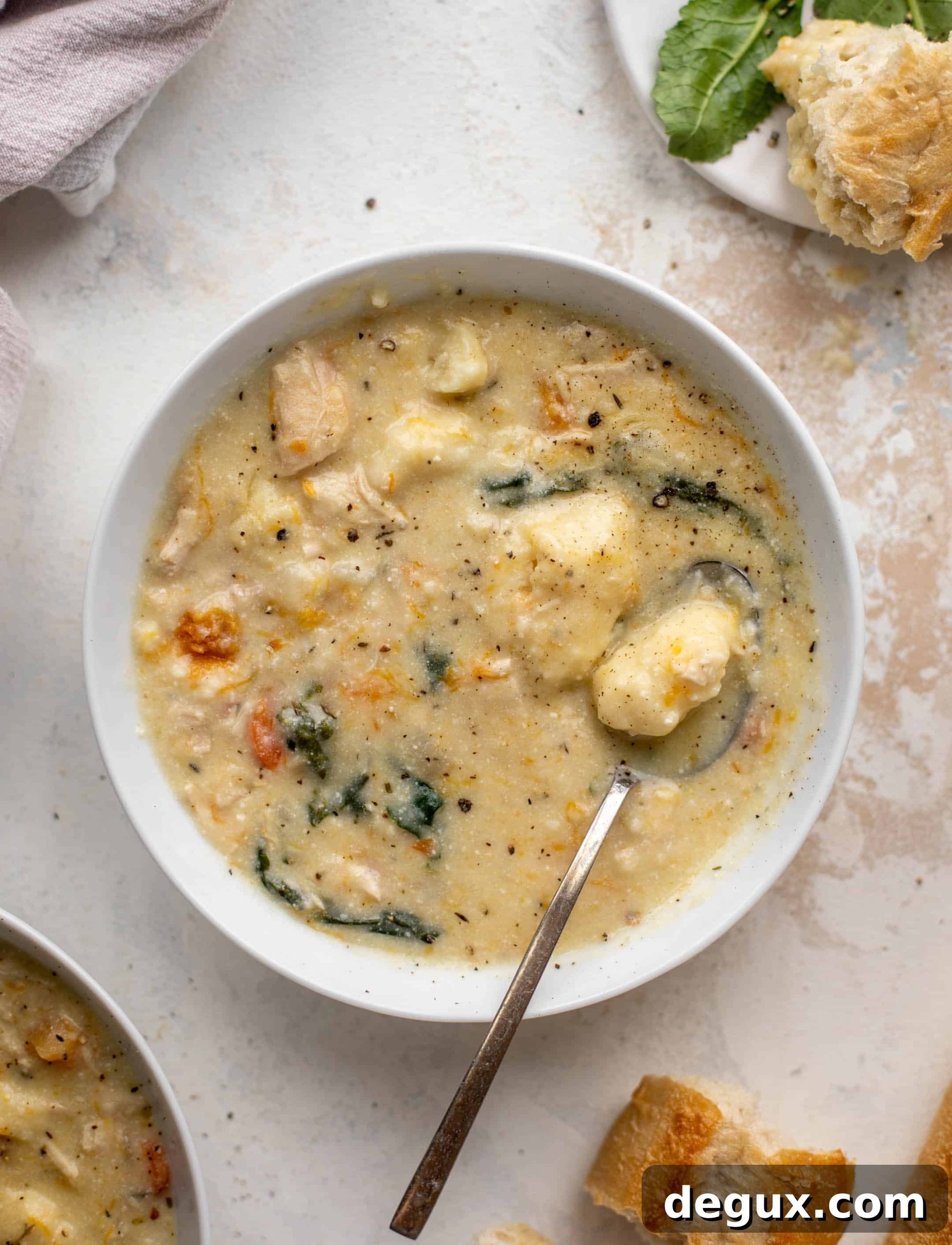 winter chicken soup with ricotta dumplings
