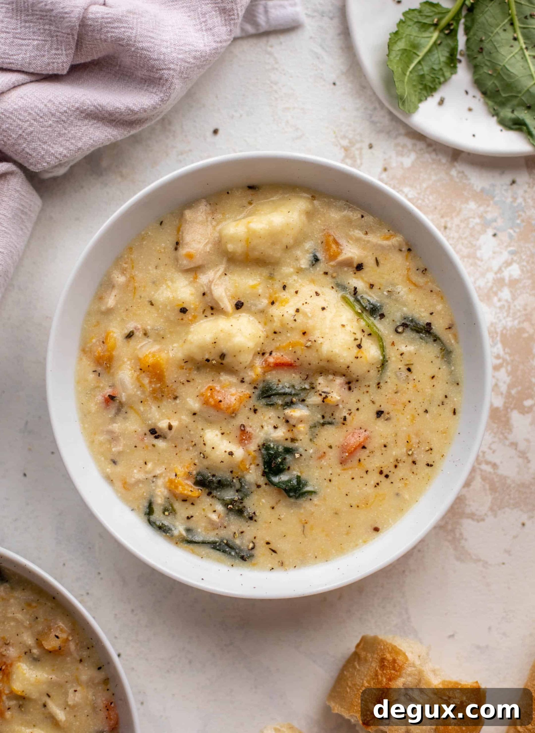 winter chicken soup with ricotta dumplings