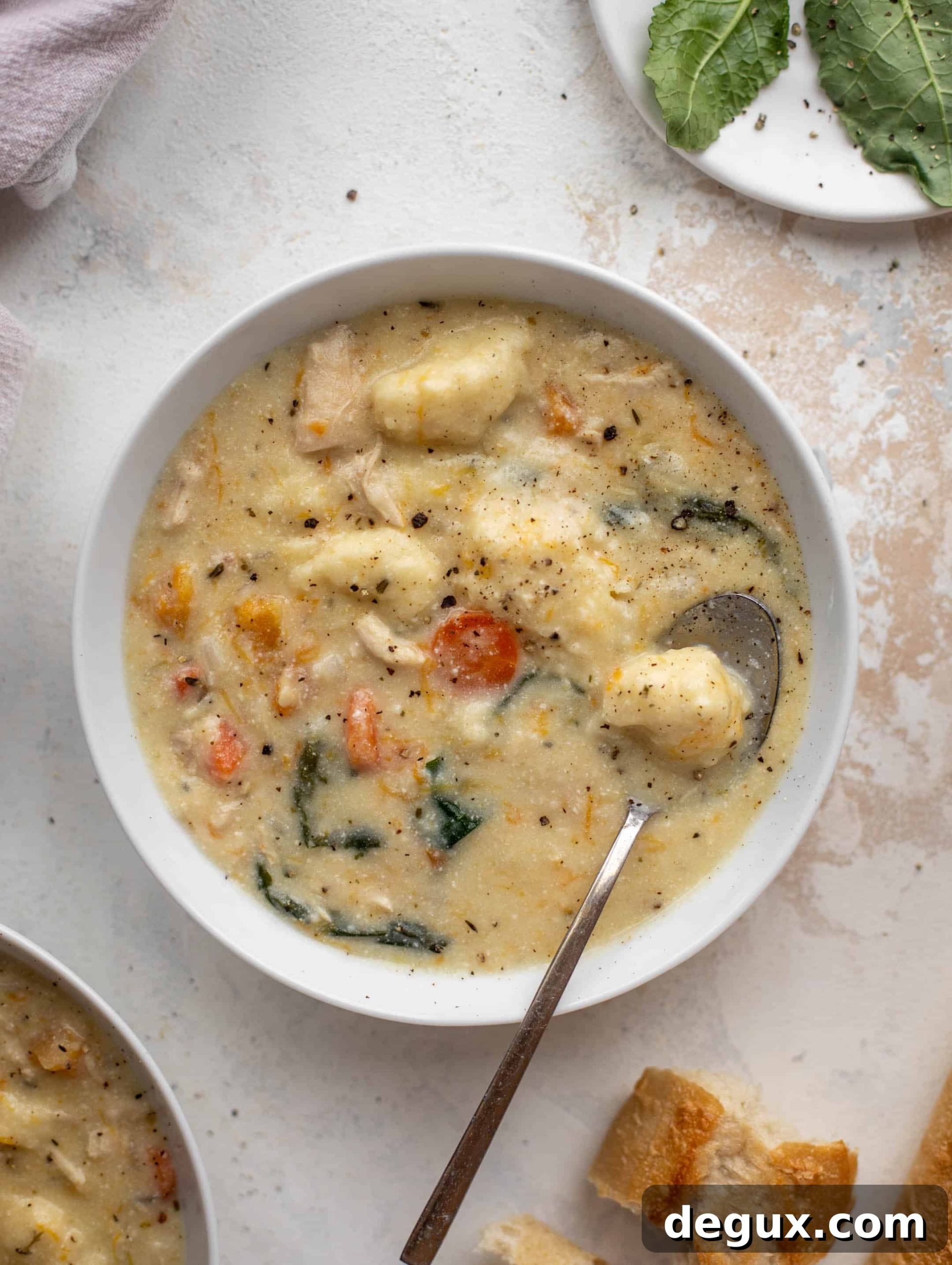 winter chicken soup with ricotta dumplings