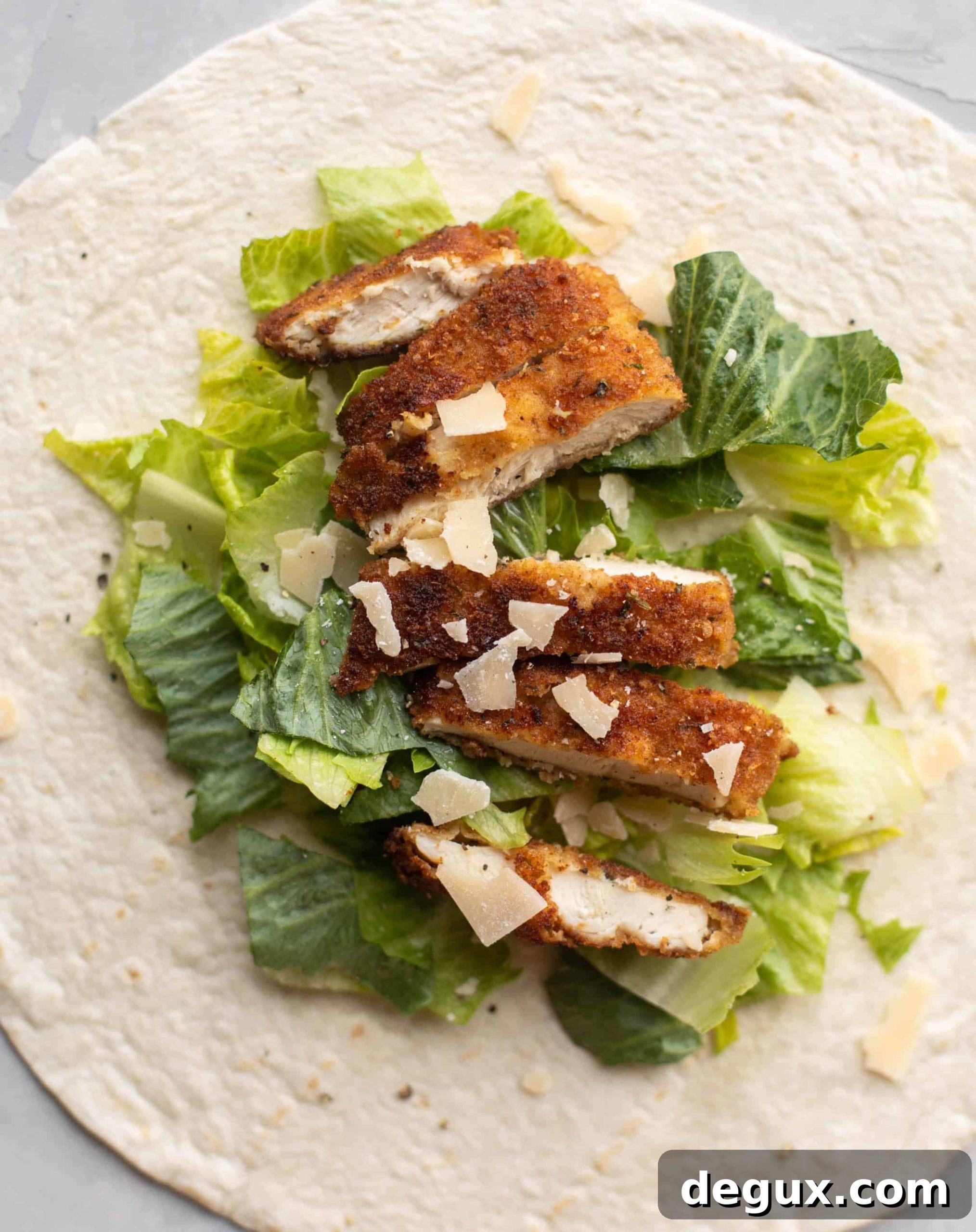 lemon chicken caesar wraps