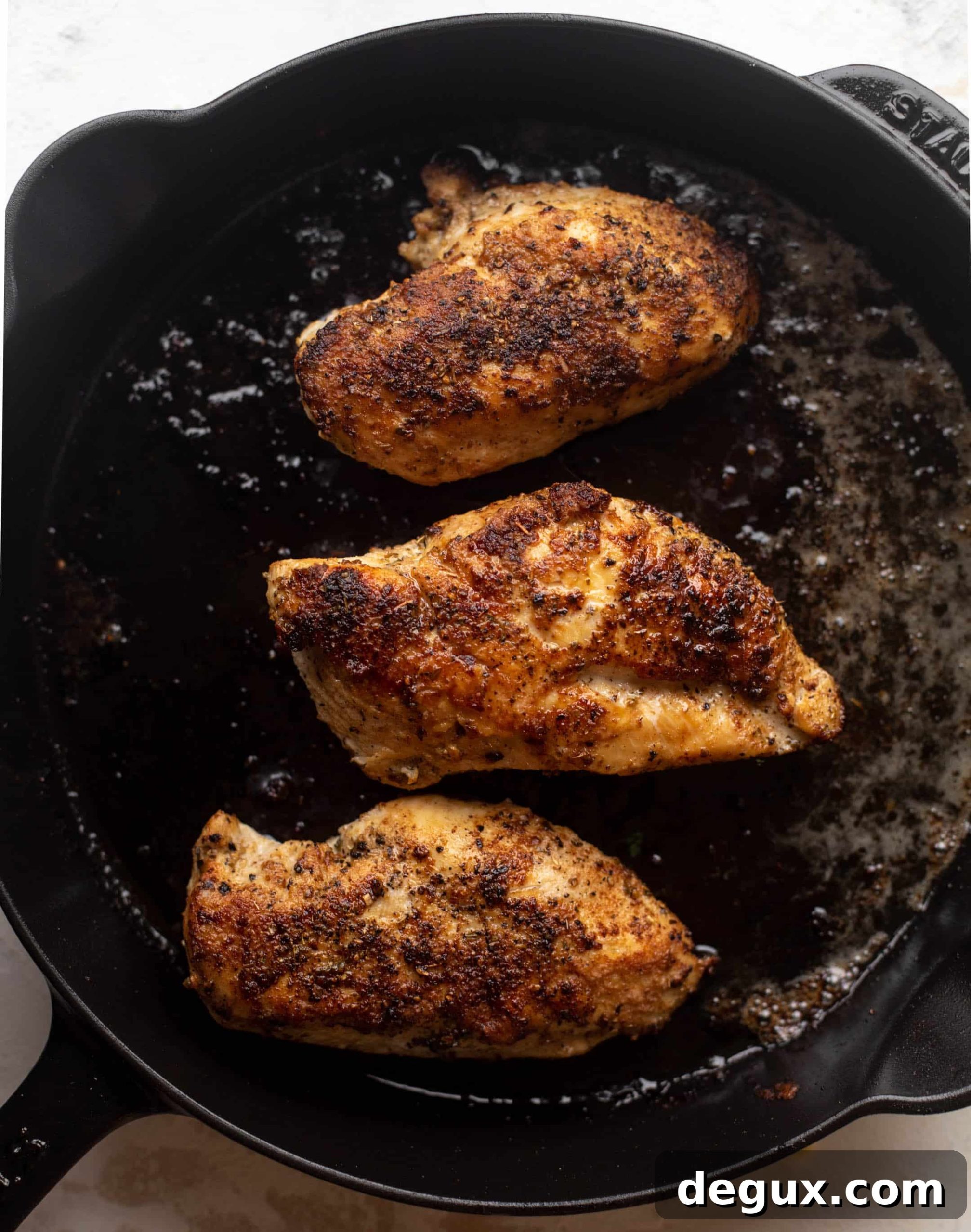 seared cast iron chicken