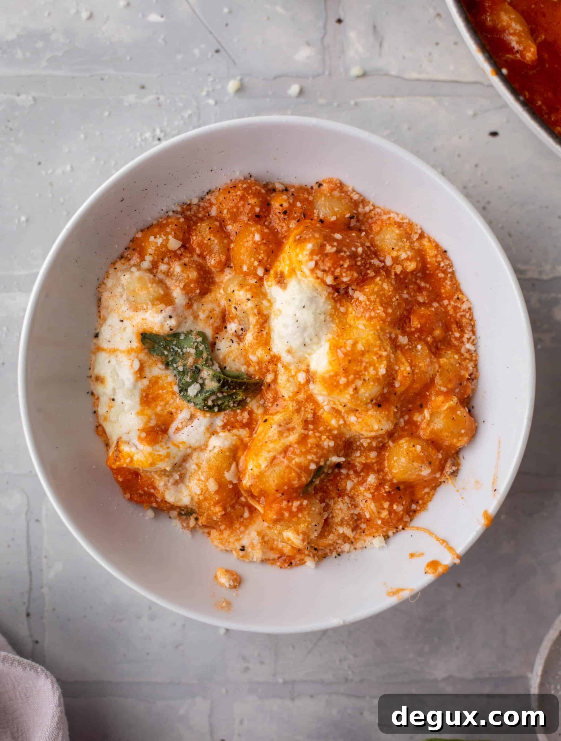 Baked Gnocchi in Vodka Sauce with Creamy Burrata 11 baked vodka sauce gnocchi with burrata