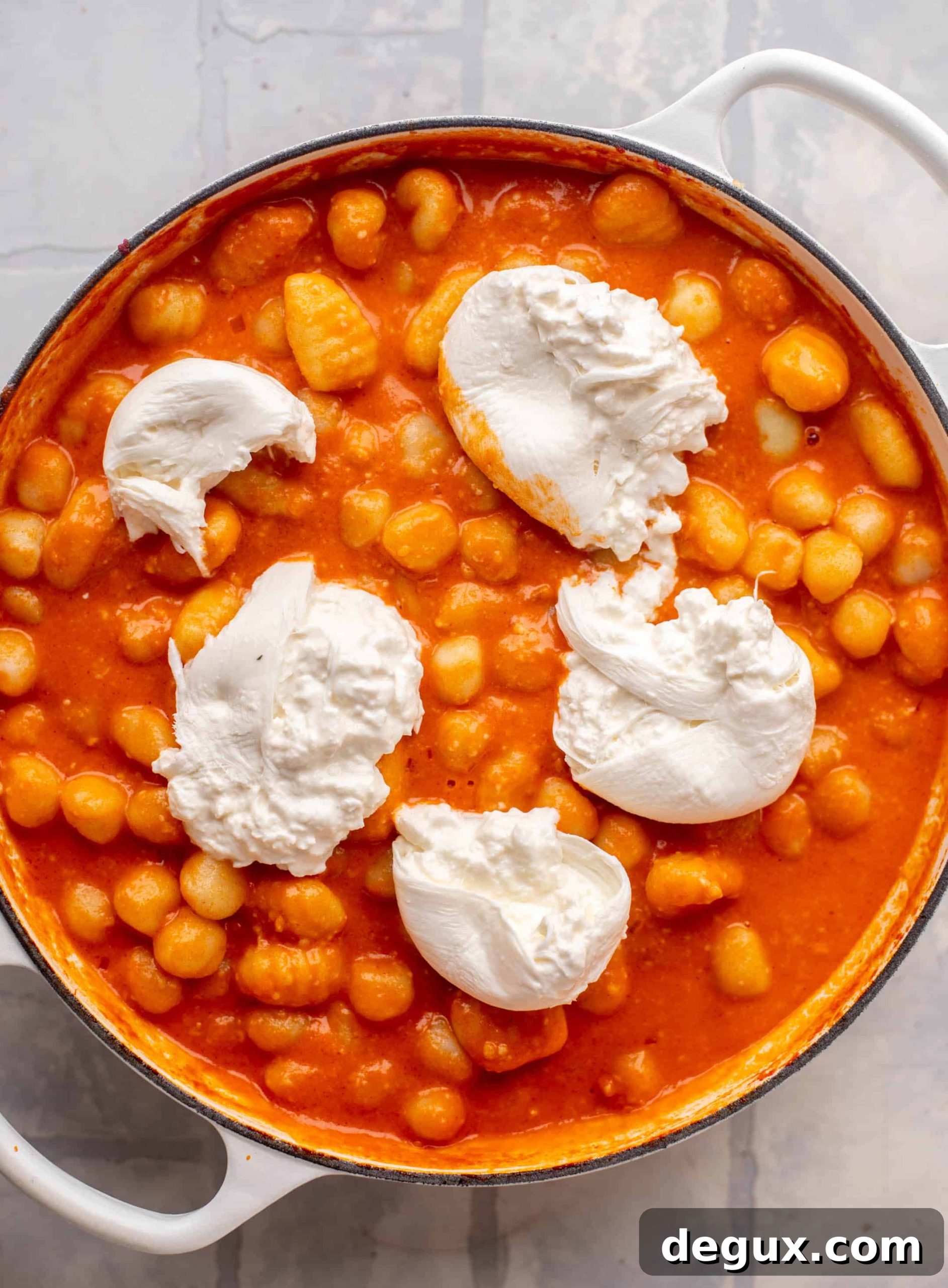 Baked Gnocchi in Vodka Sauce with Creamy Burrata 5 baked vodka sauce gnocchi with burrata