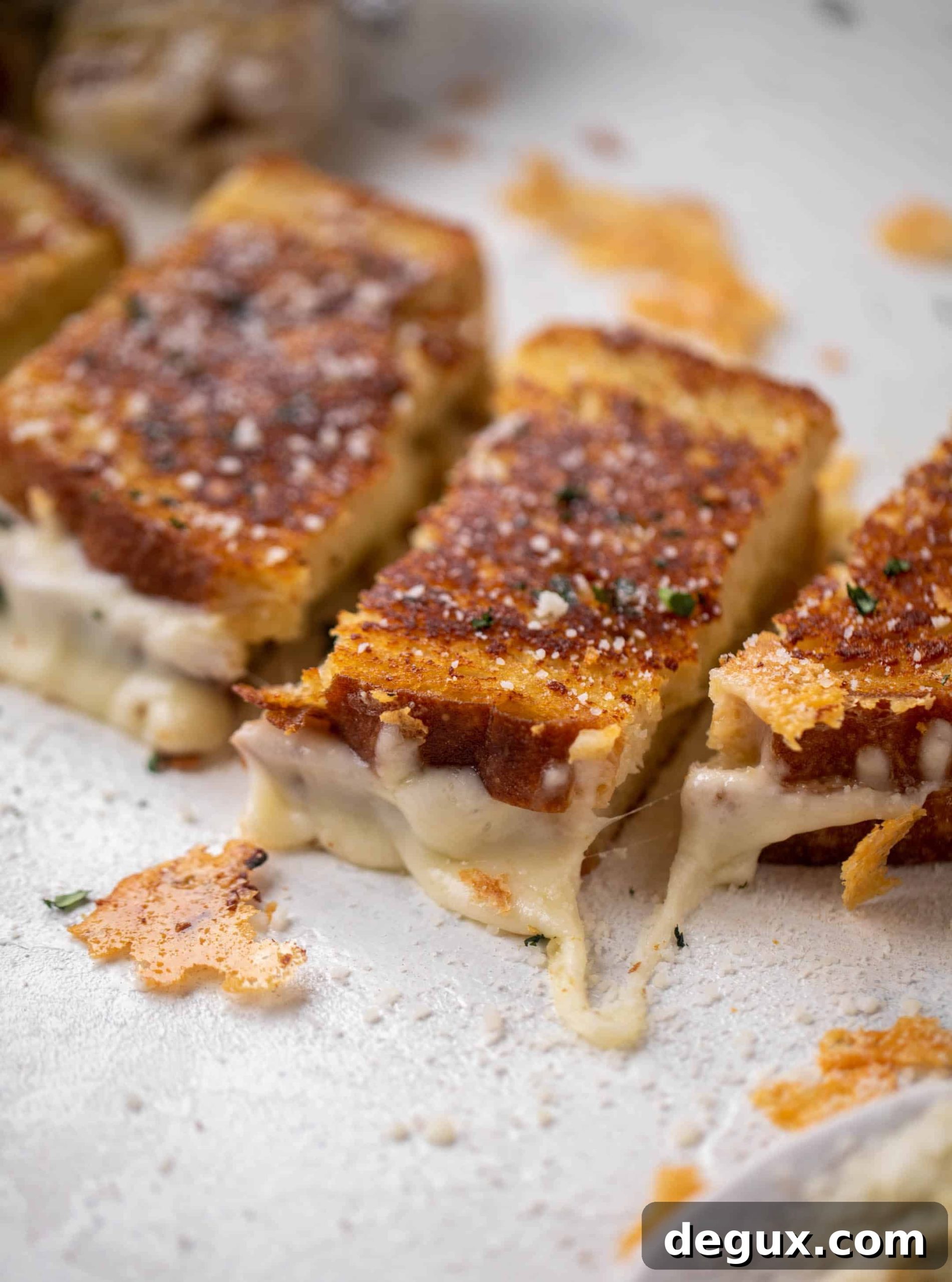 garlic bread grilled cheese