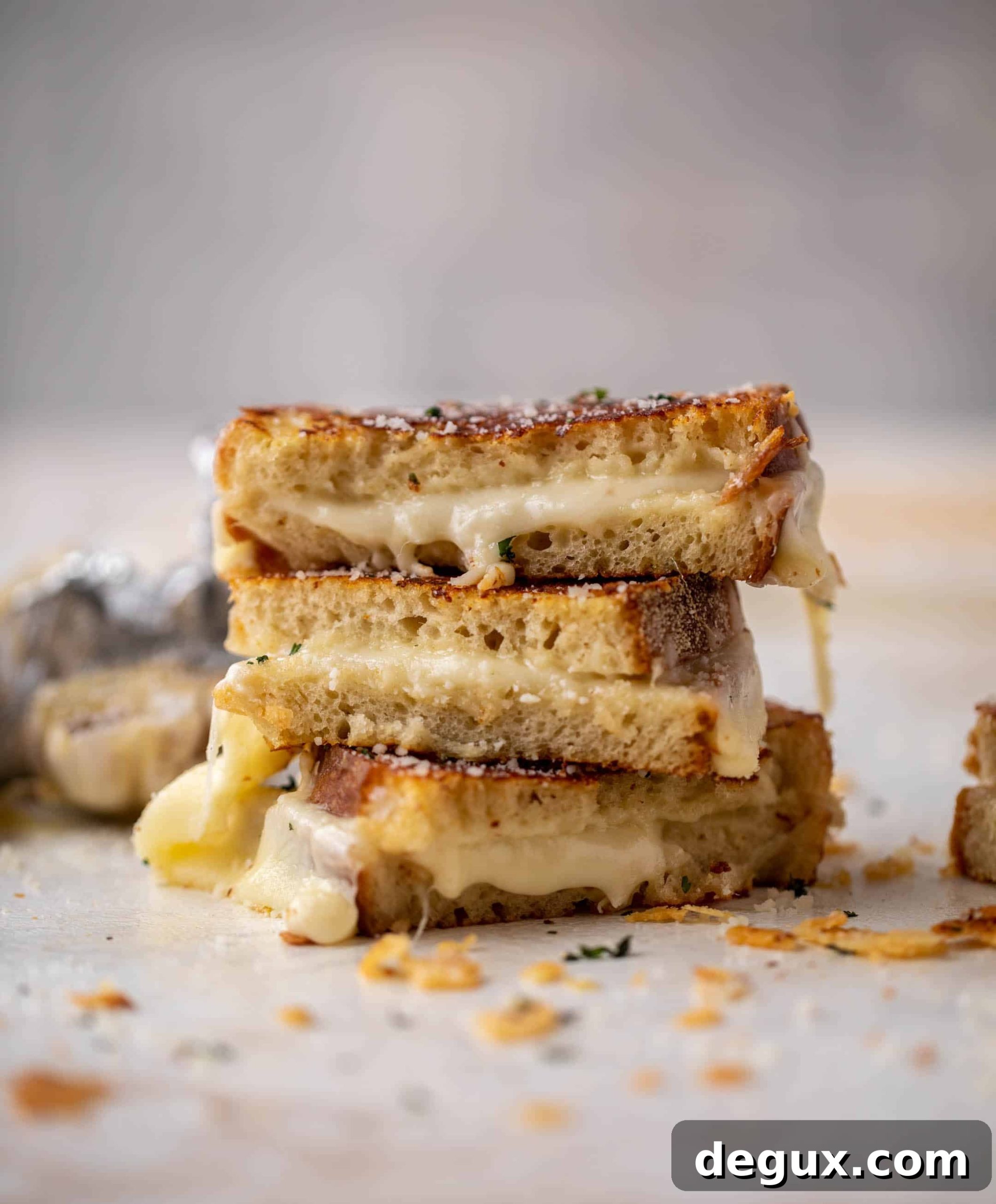 garlic bread grilled cheese