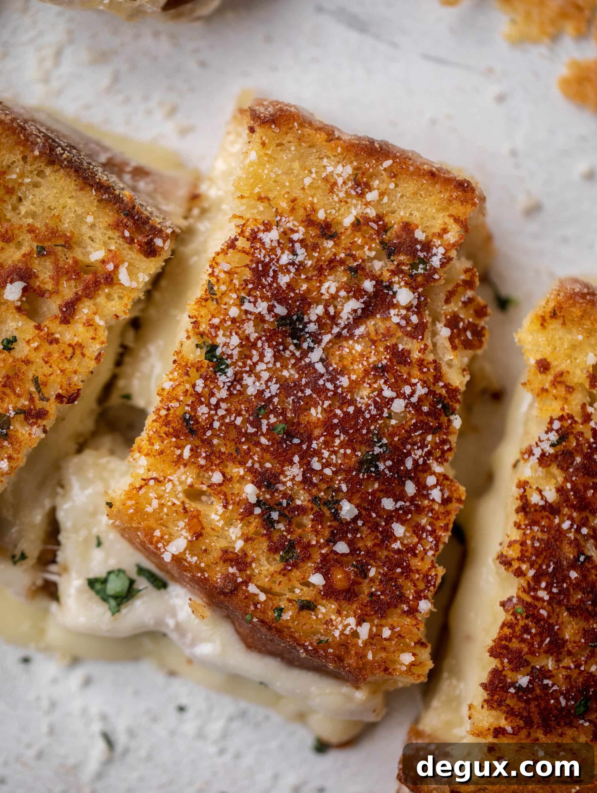 garlic bread grilled cheese