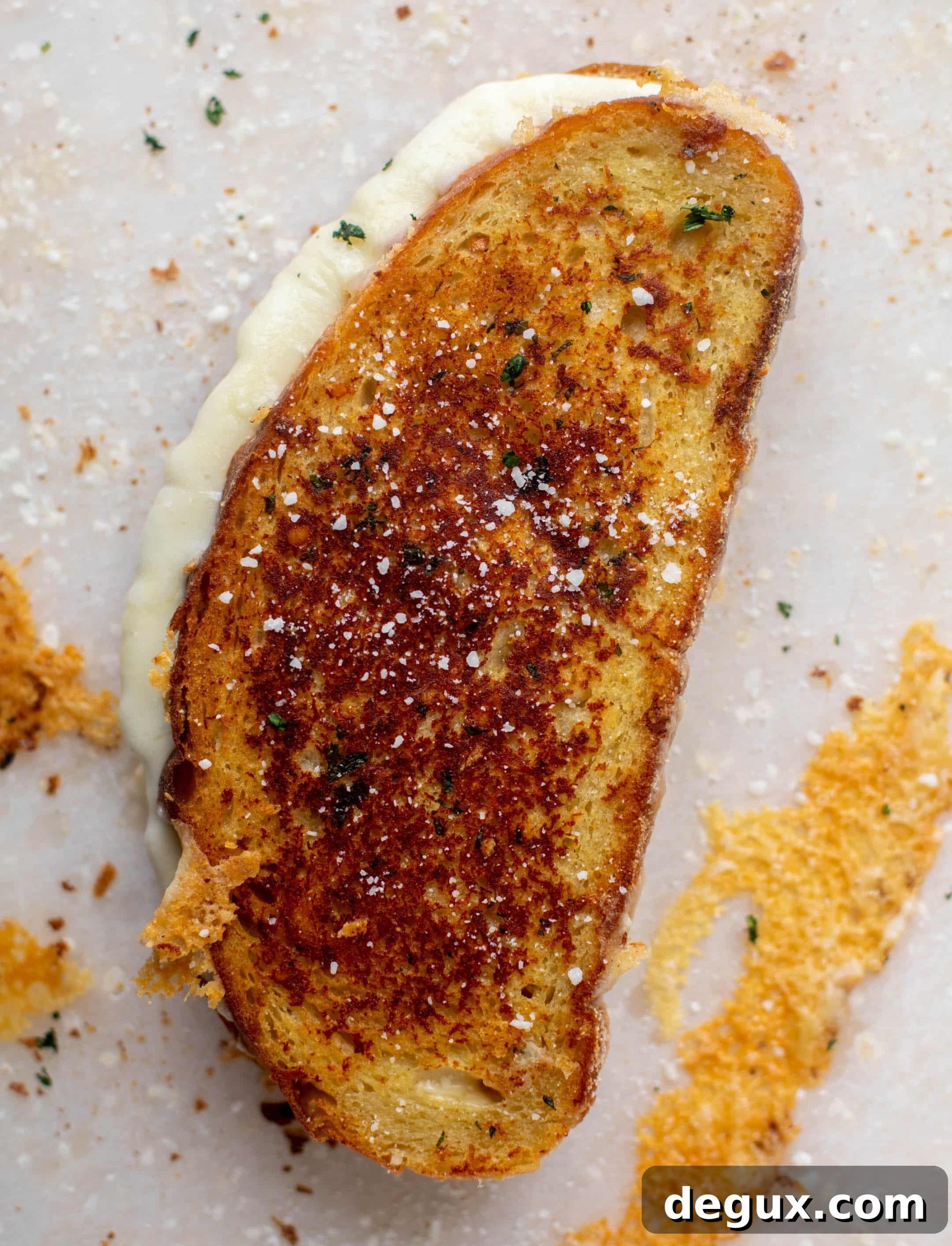 garlic bread grilled cheese