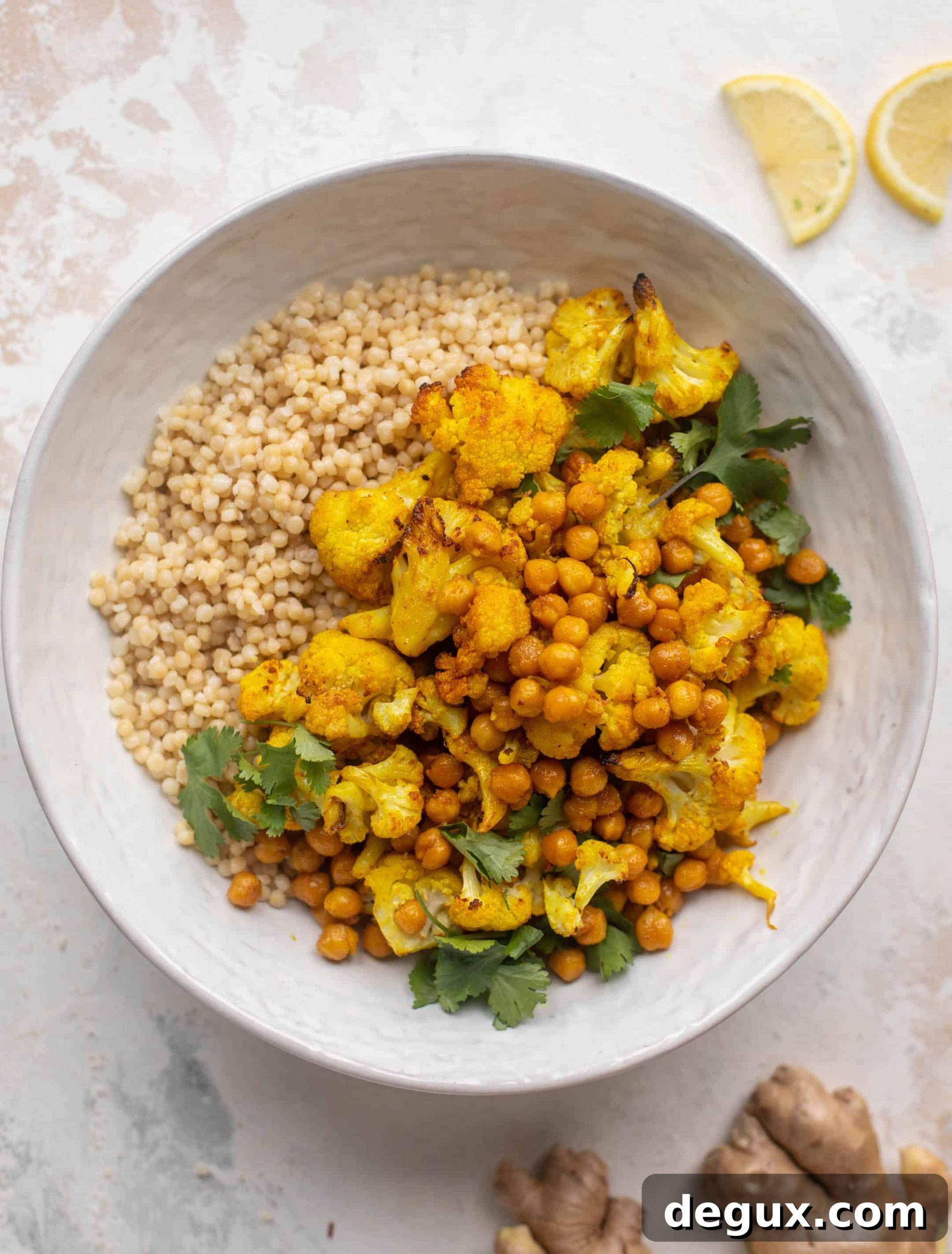 Golden Ginger Cauliflower & Chickpea Bowls for Flavorful Meals 7 golden ginger cauliflower chickpea bowls