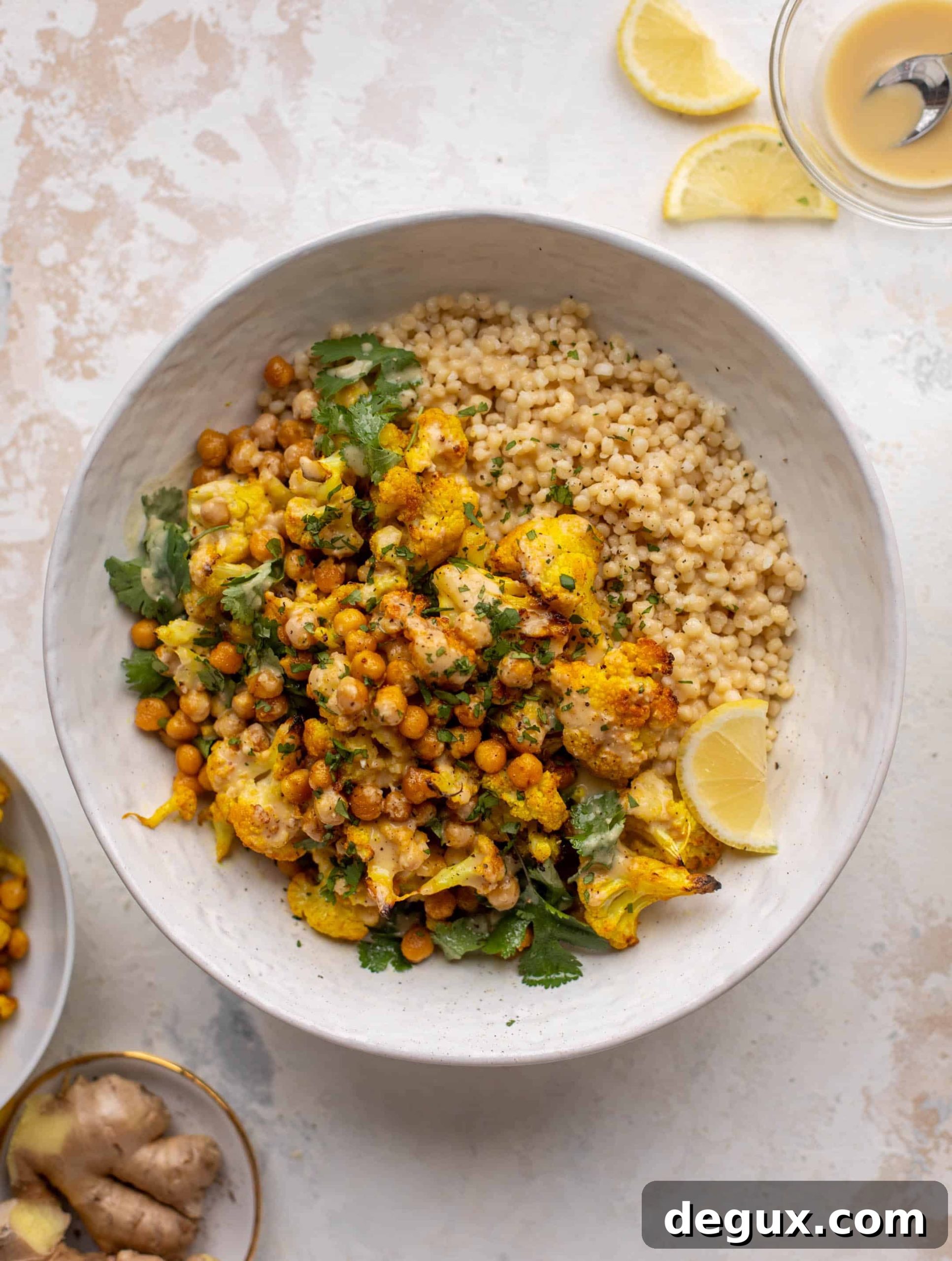 Golden Ginger Cauliflower & Chickpea Bowls for Flavorful Meals 8 golden ginger cauliflower chickpea bowls