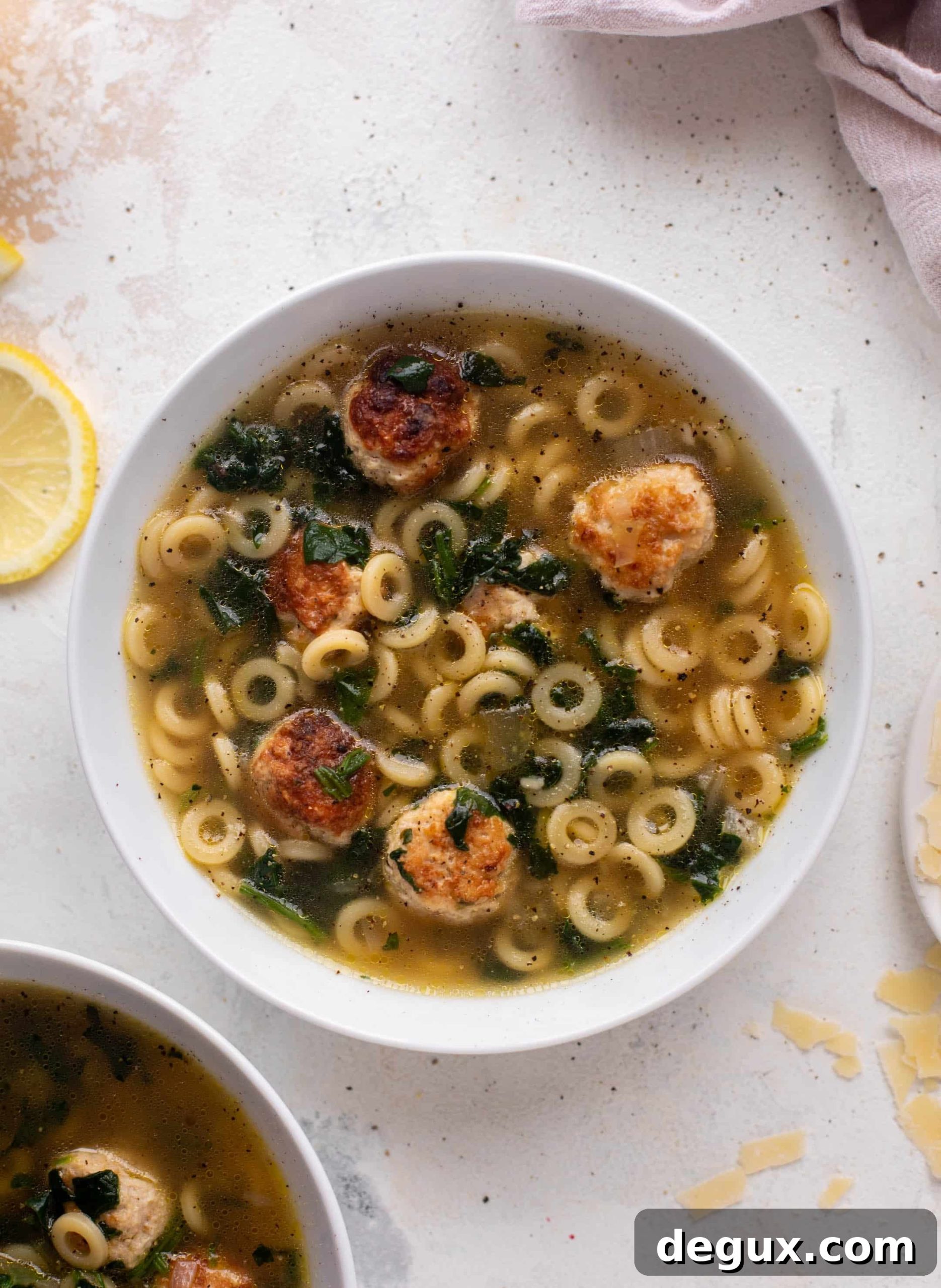 lemon chicken meatball soup