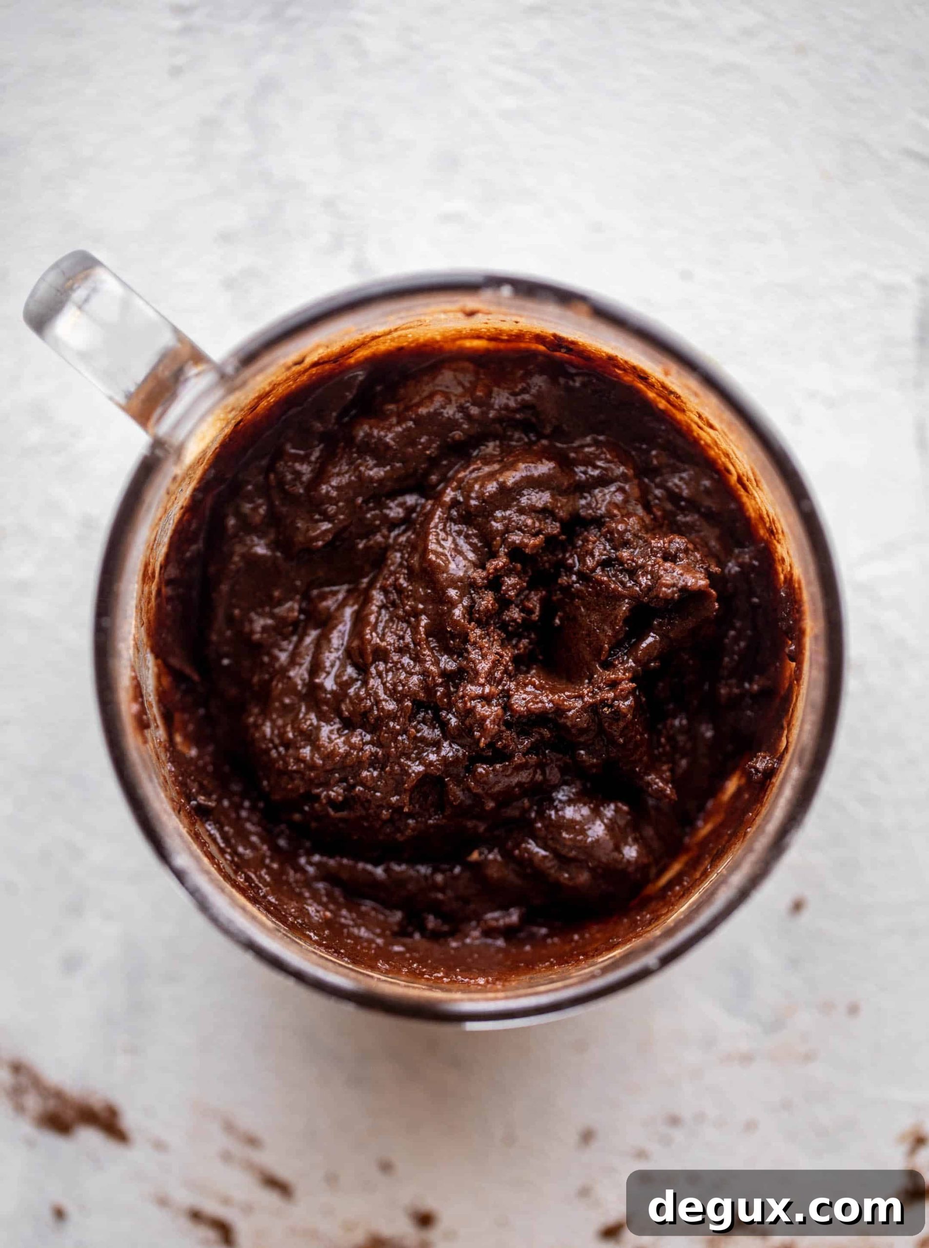 brownie batter in a mug