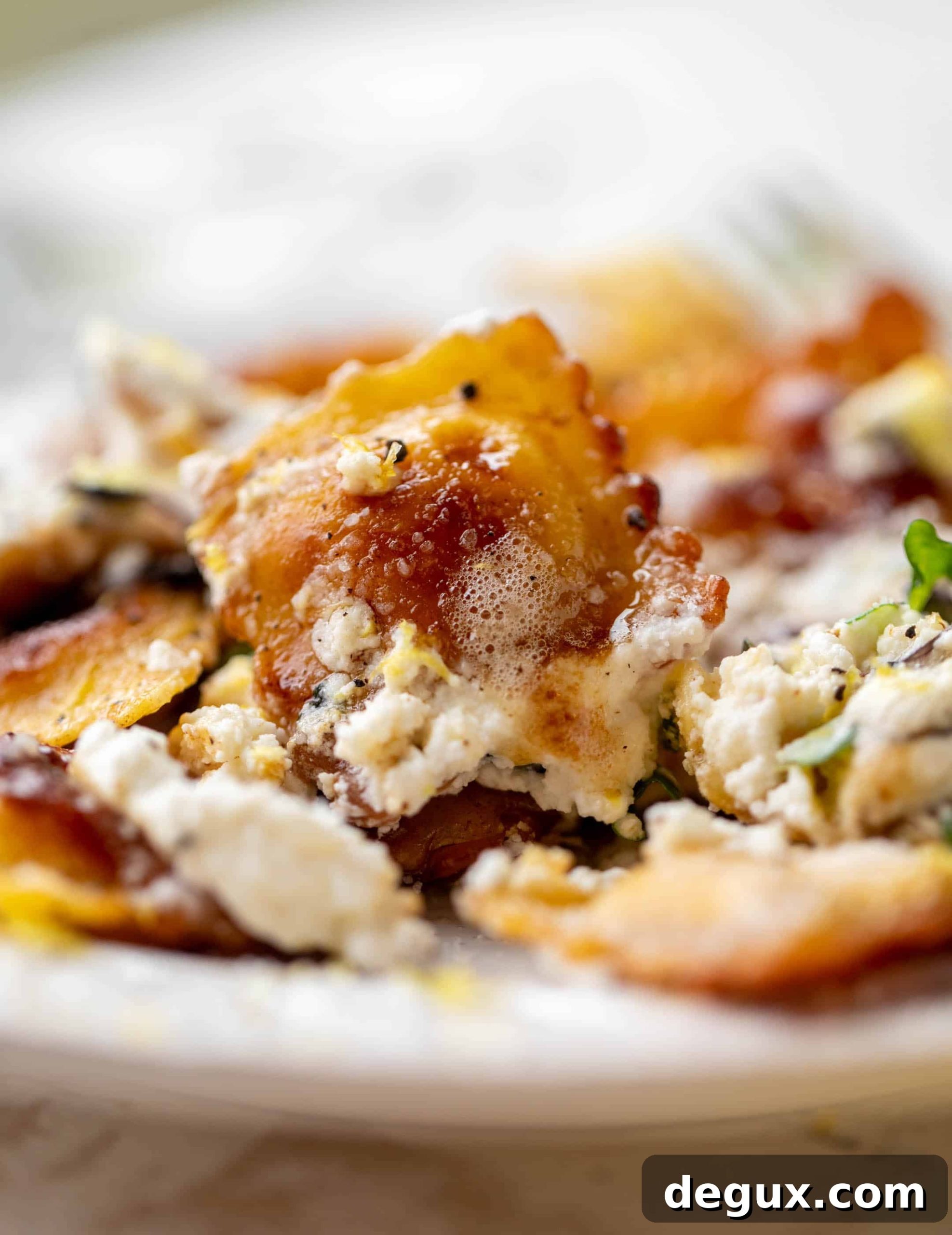 toasted skillet ravioli with lemon & brown butter