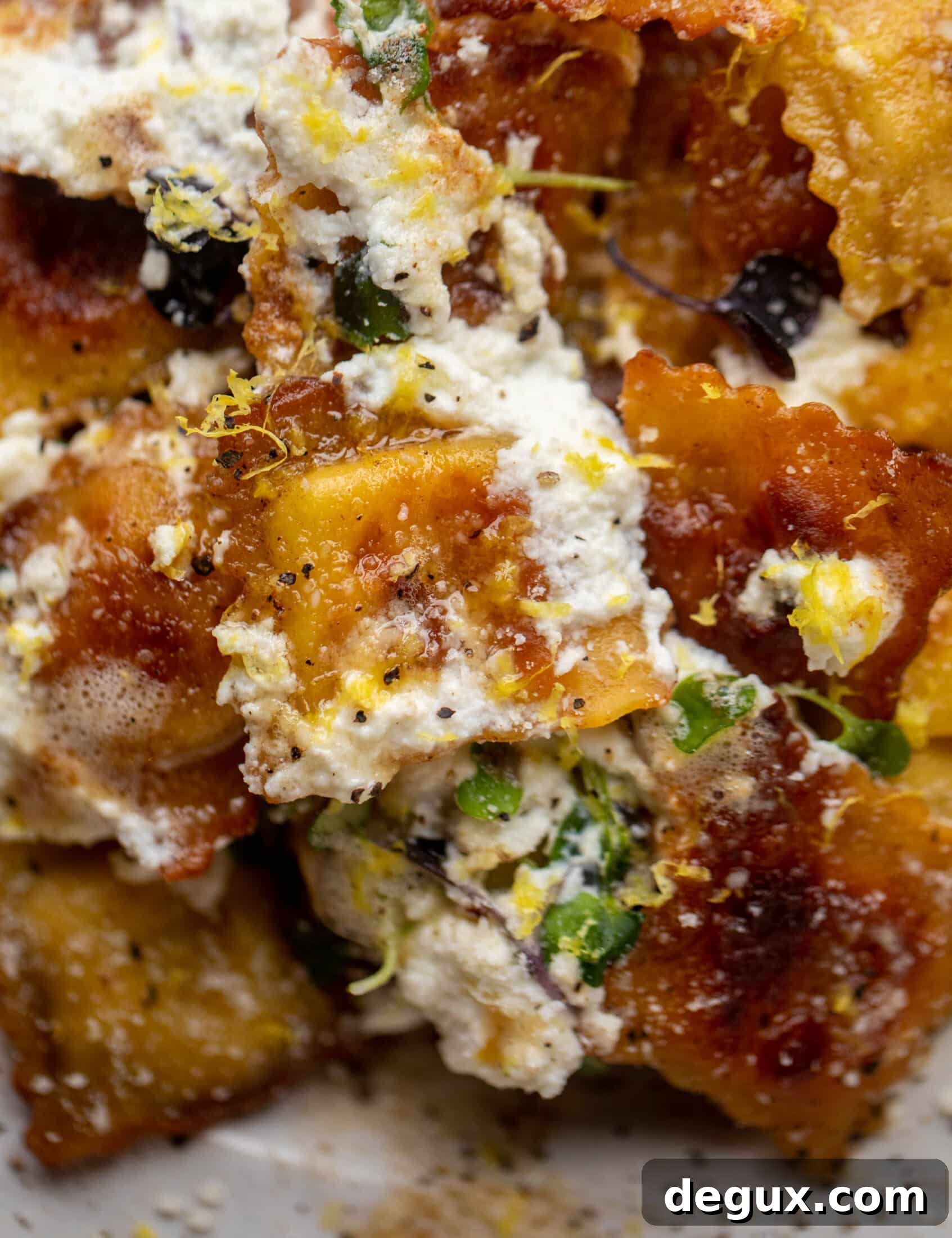 toasted skillet ravioli with lemon & brown butter