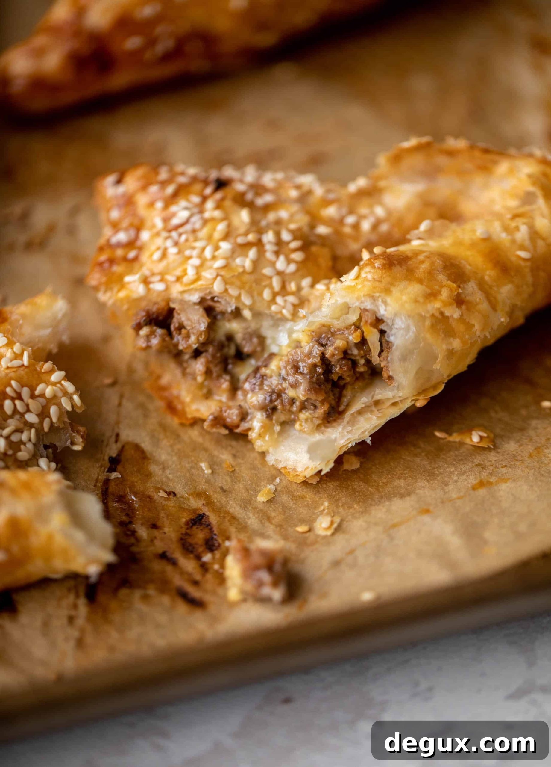 Cheeseburger Puff Pastry Pockets Recipe — Crispy Stuffed Bites 2 cheeseburger puff pastry pockets
