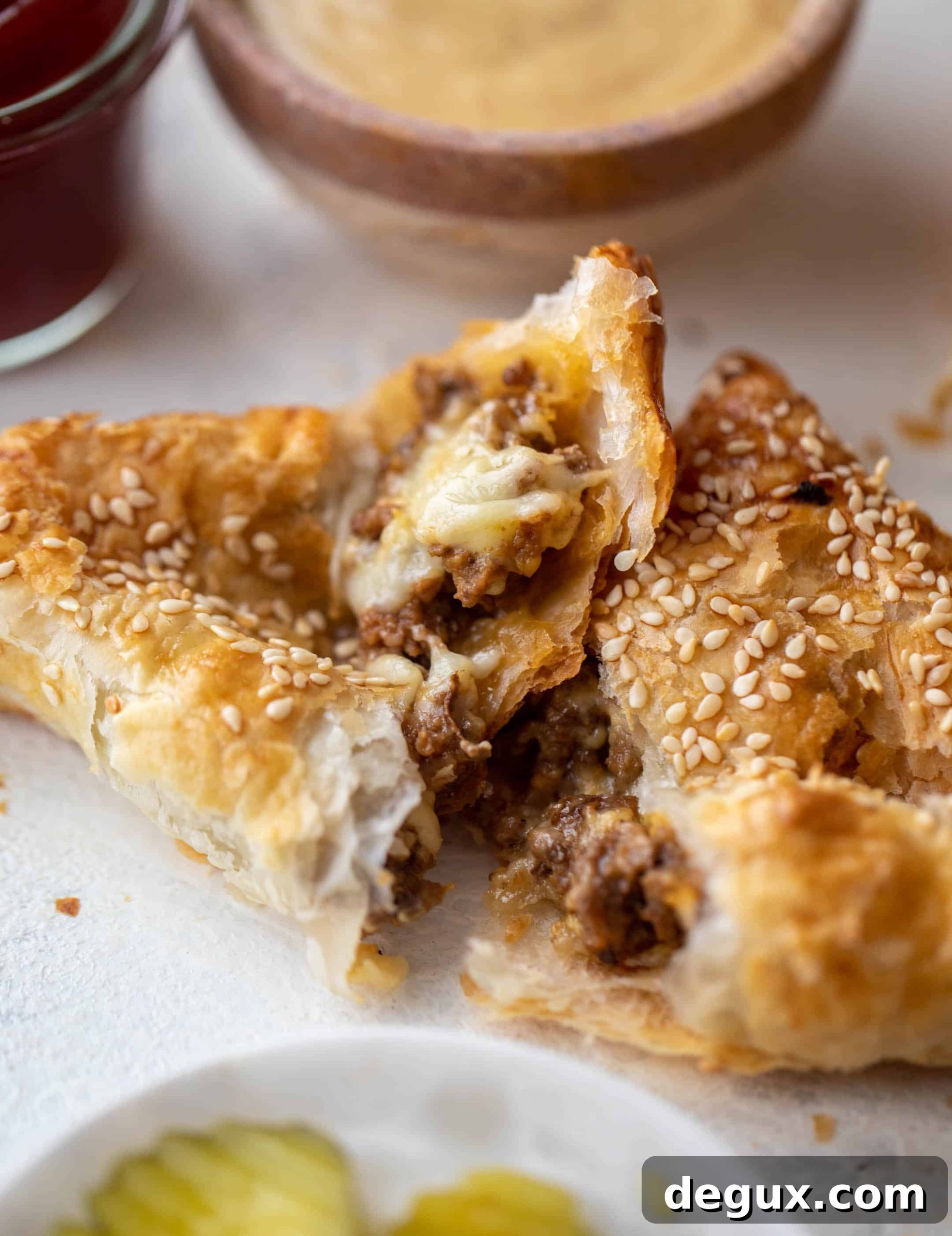Cheeseburger Puff Pastry Pockets Recipe — Crispy Stuffed Bites 7 cheeseburger puff pastry pockets
