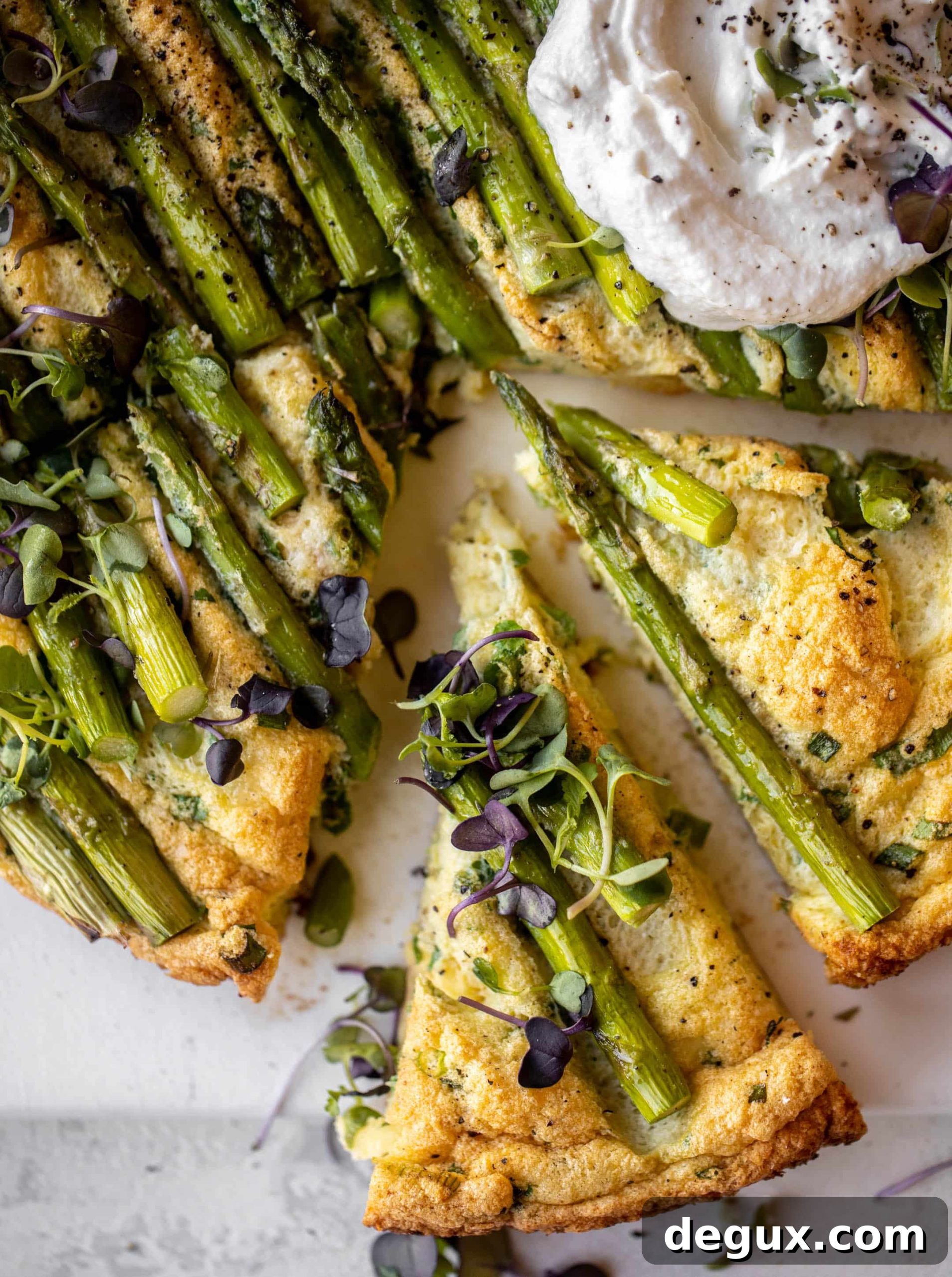 Asparagus and Gruyère Soufflé Frittata Recipe 11 asparagus souffle frittata