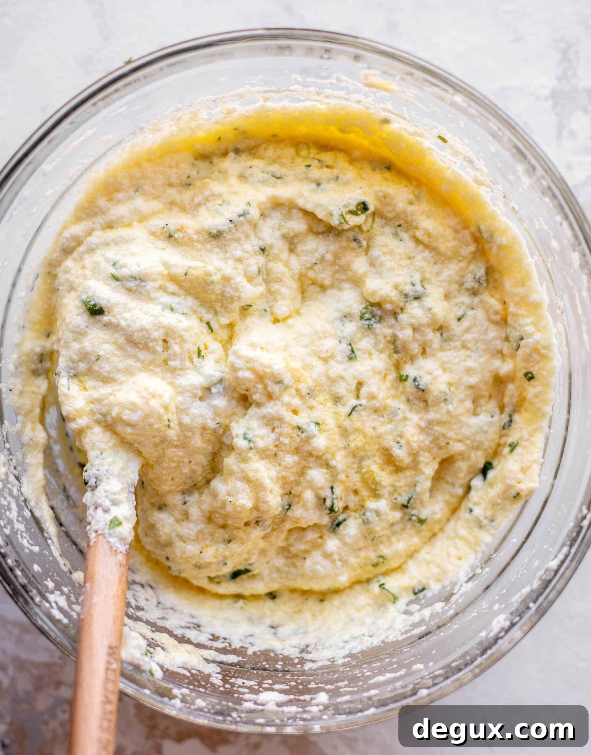 Asparagus and Gruyère Soufflé Frittata Recipe 4 folding together souffle frittata