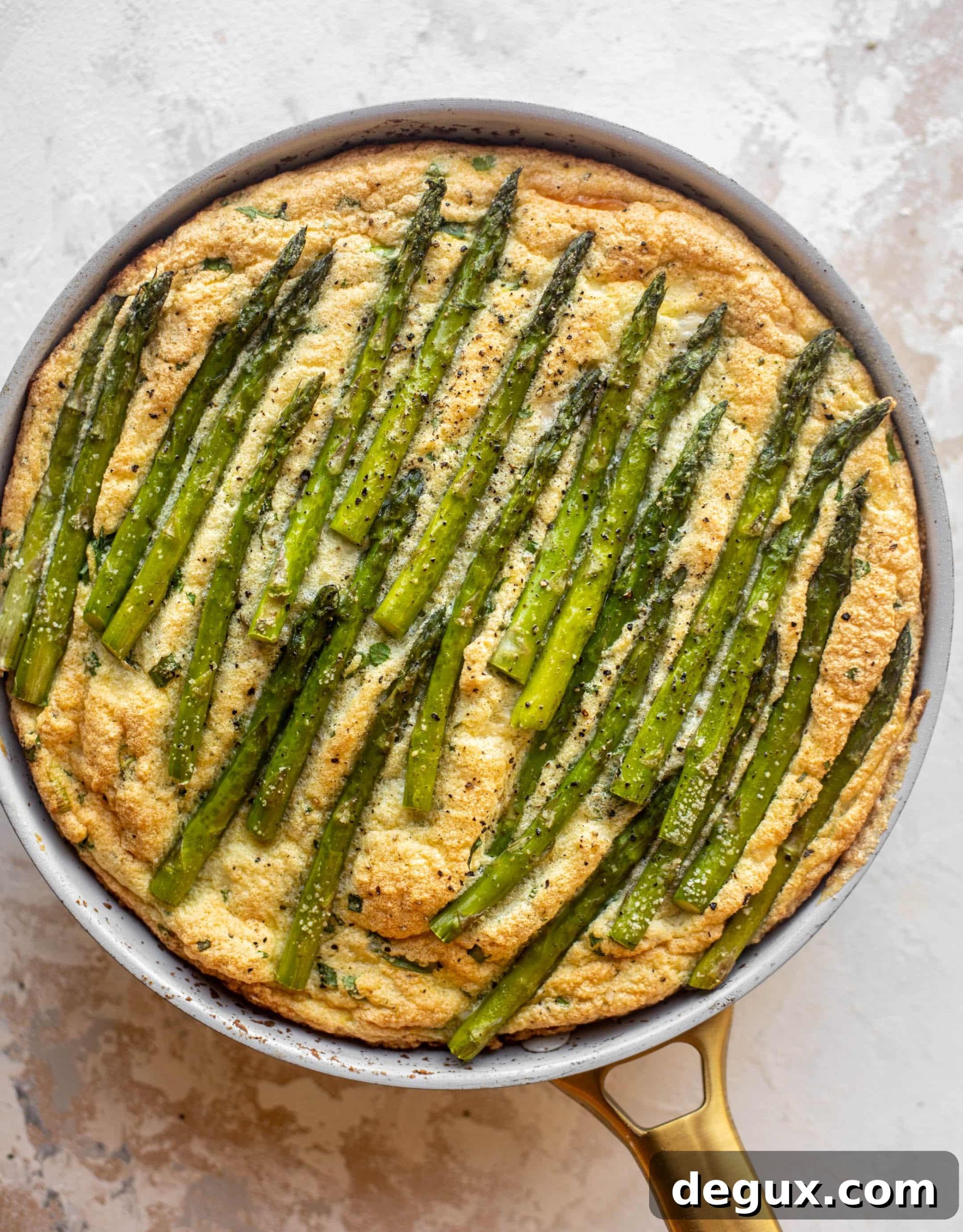 Asparagus and Gruyère Soufflé Frittata Recipe 7 asparagus souffle frittata