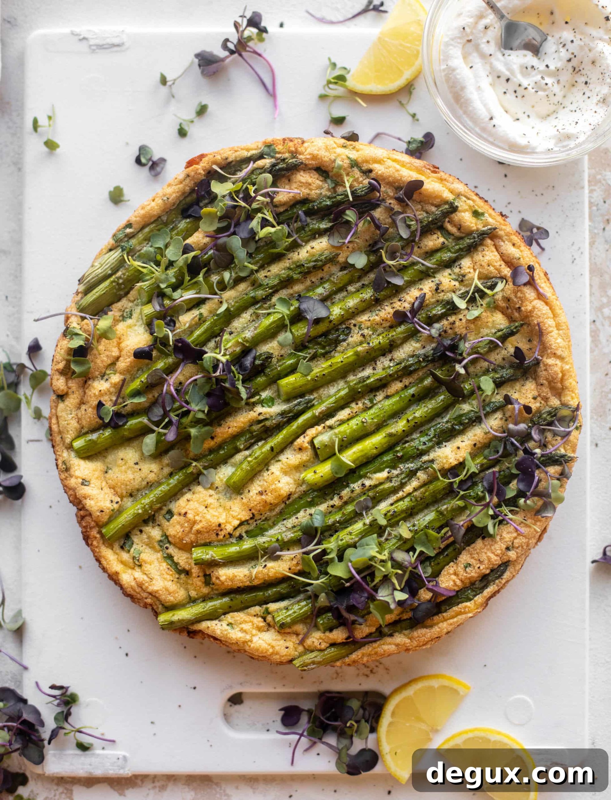 Asparagus and Gruyère Soufflé Frittata Recipe 8 asparagus souffle frittata