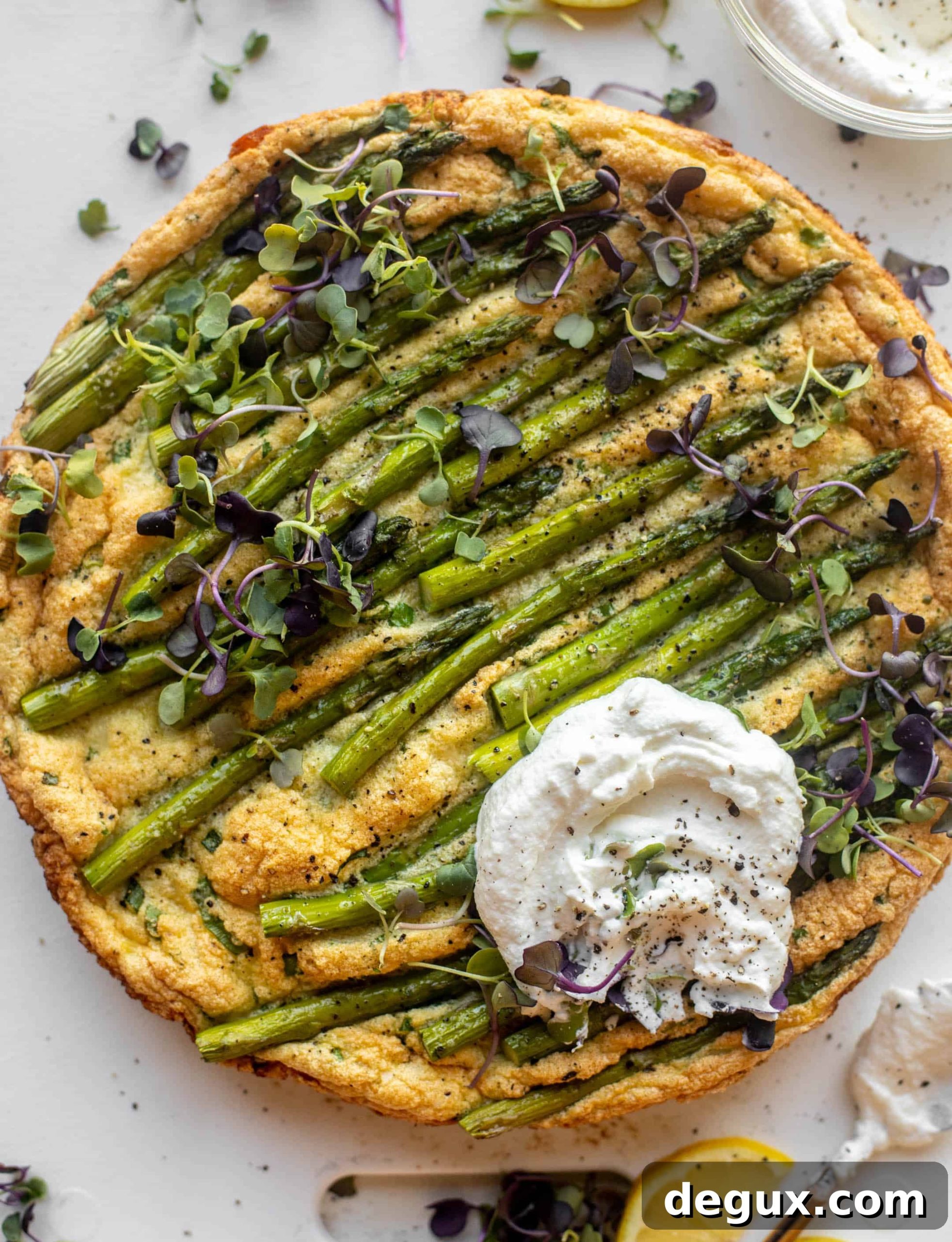 Asparagus and Gruyère Soufflé Frittata Recipe 10 asparagus souffle frittata