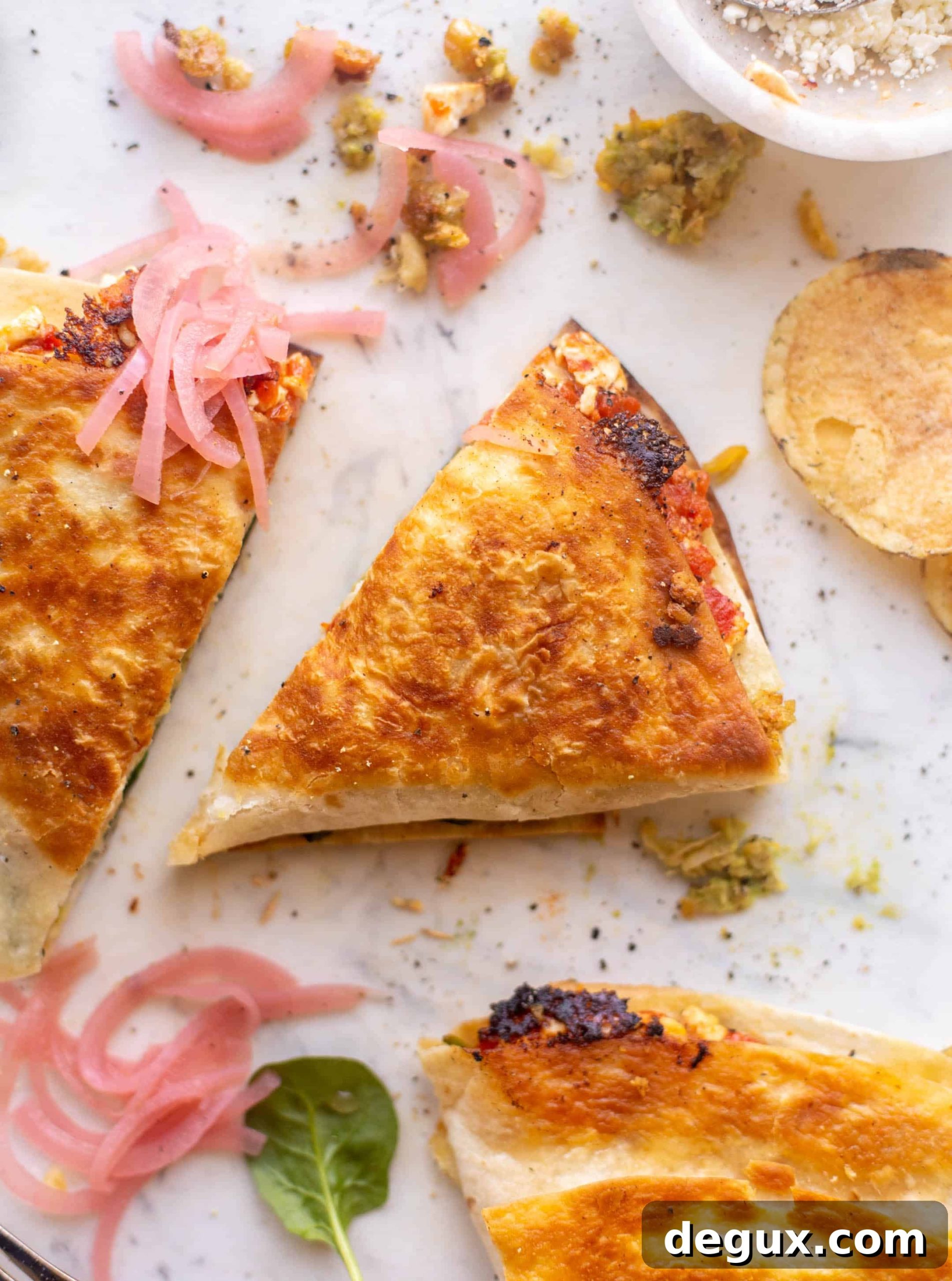 smashed chickpea tortilla wrap