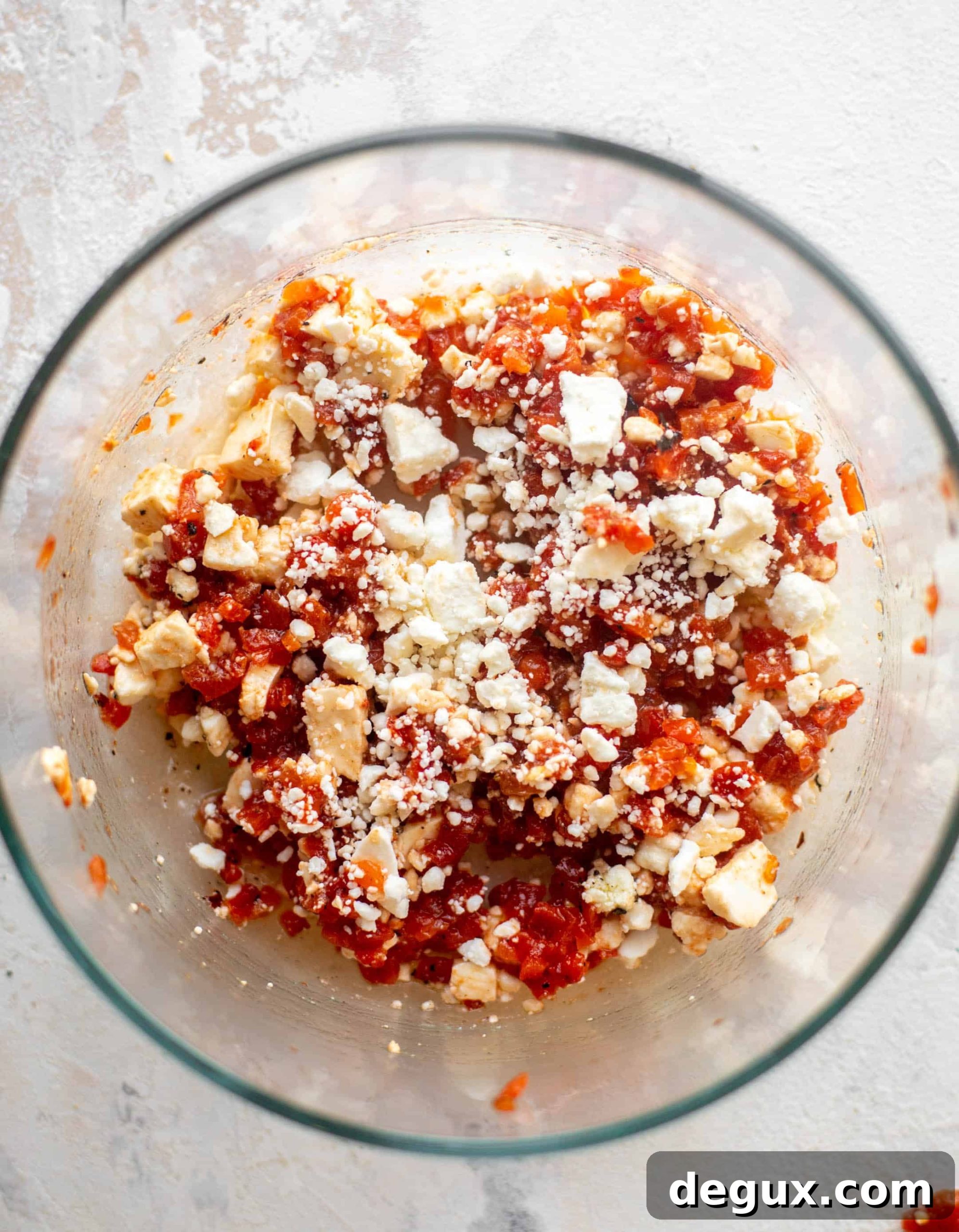 feta and roasted red peppers