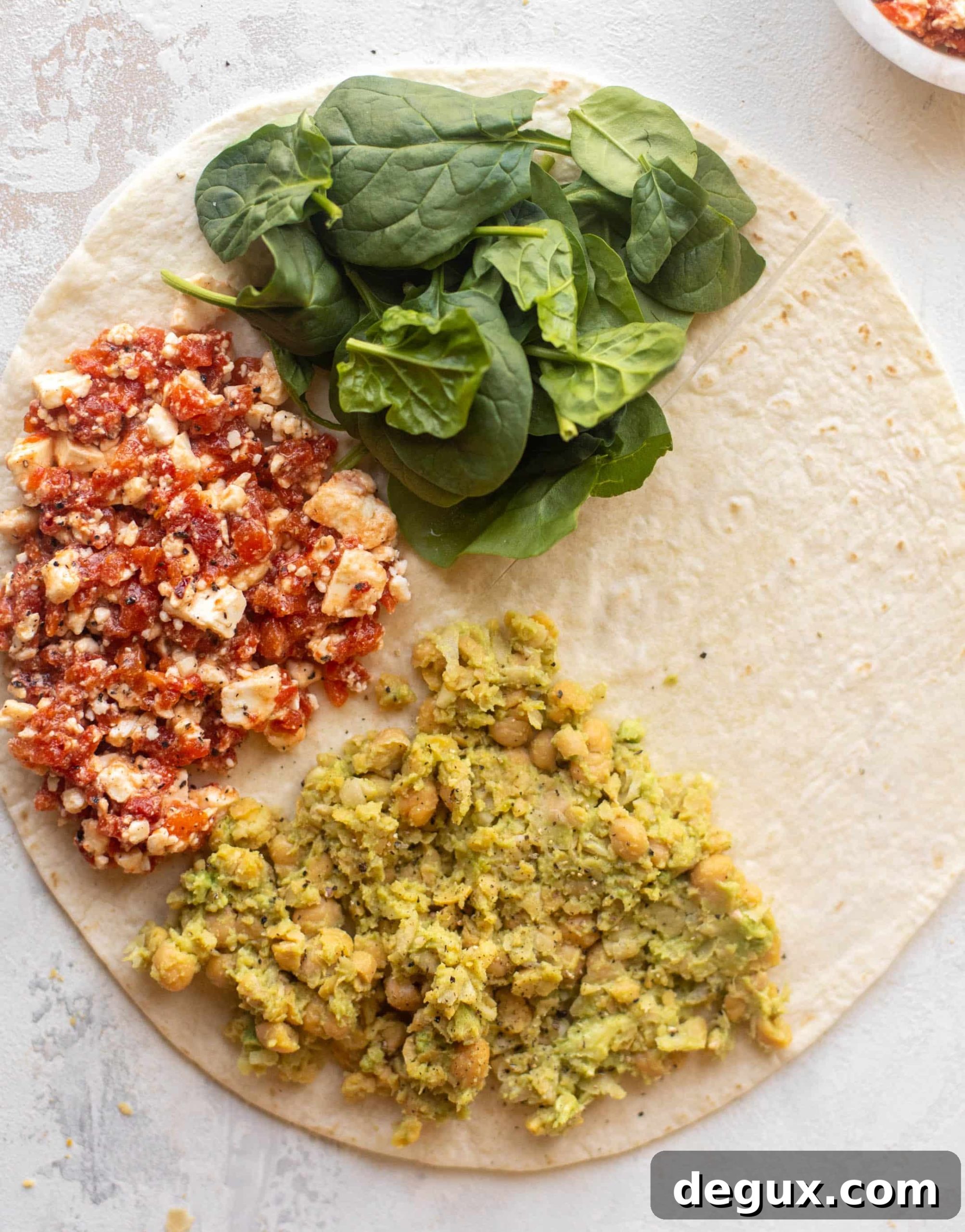 filled tortilla wrap