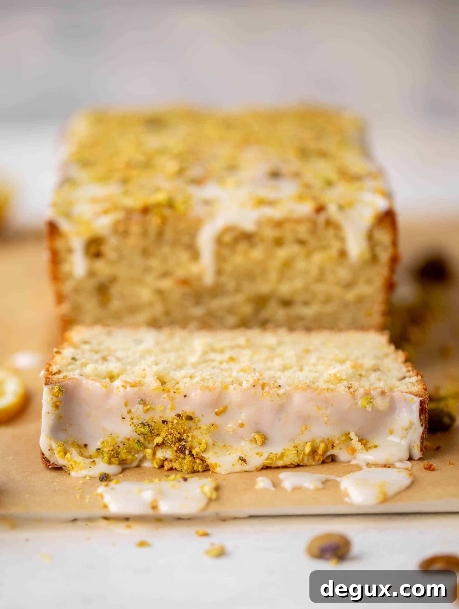 pistachio lemon loaf