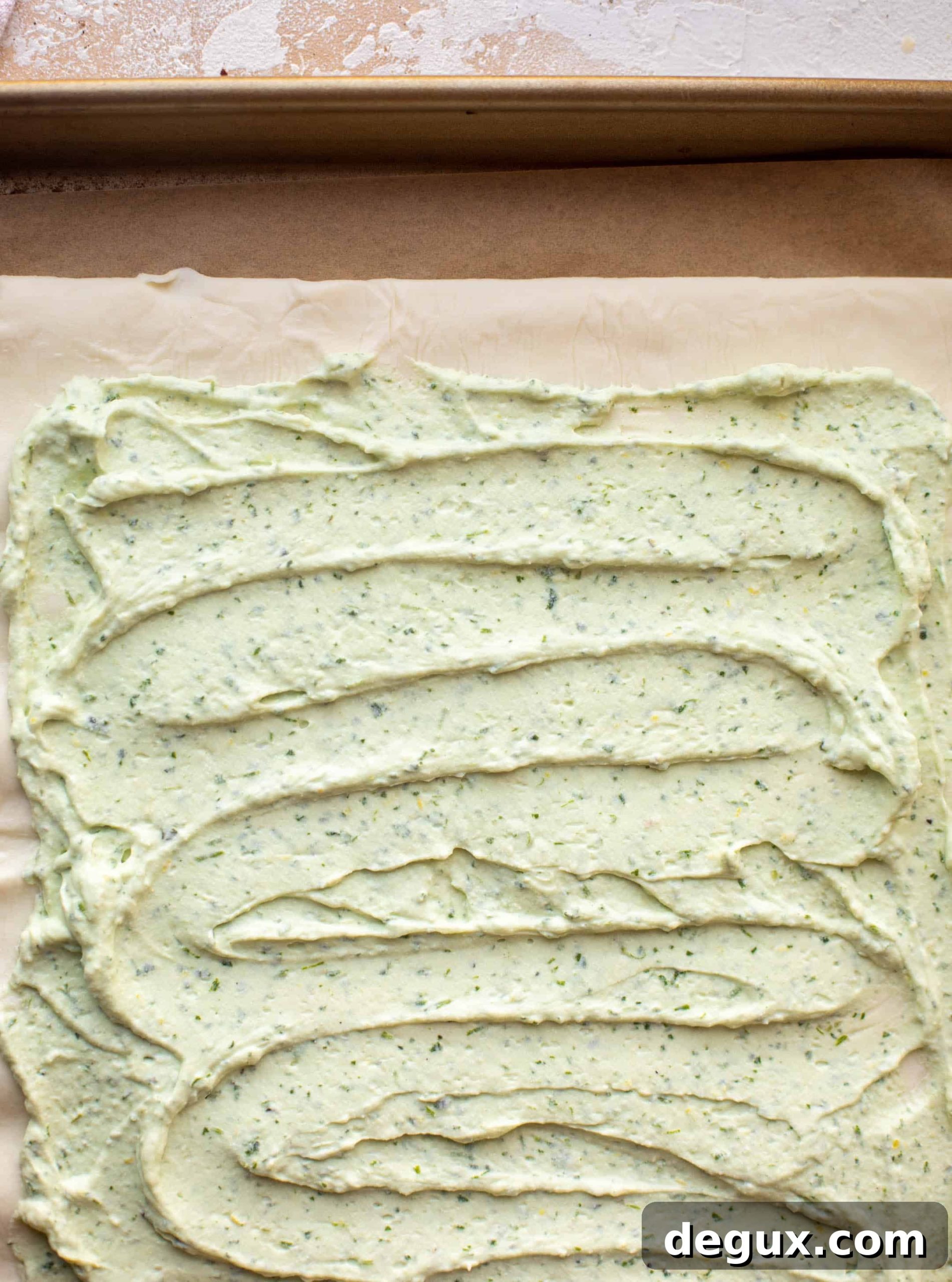 Carrot Tart with Green Goddess Ricotta Dressing 6 puff pastry with green goddess ricotta