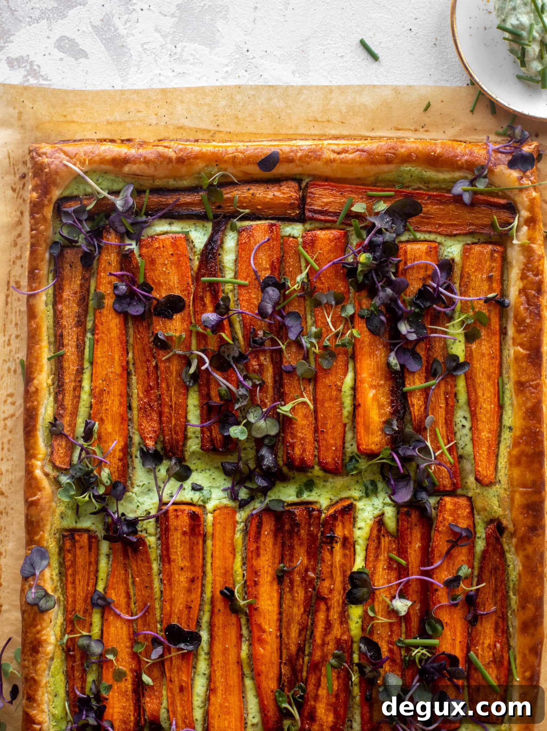 Carrot Tart with Green Goddess Ricotta Dressing 10 carrot tart with green goddess ricotta