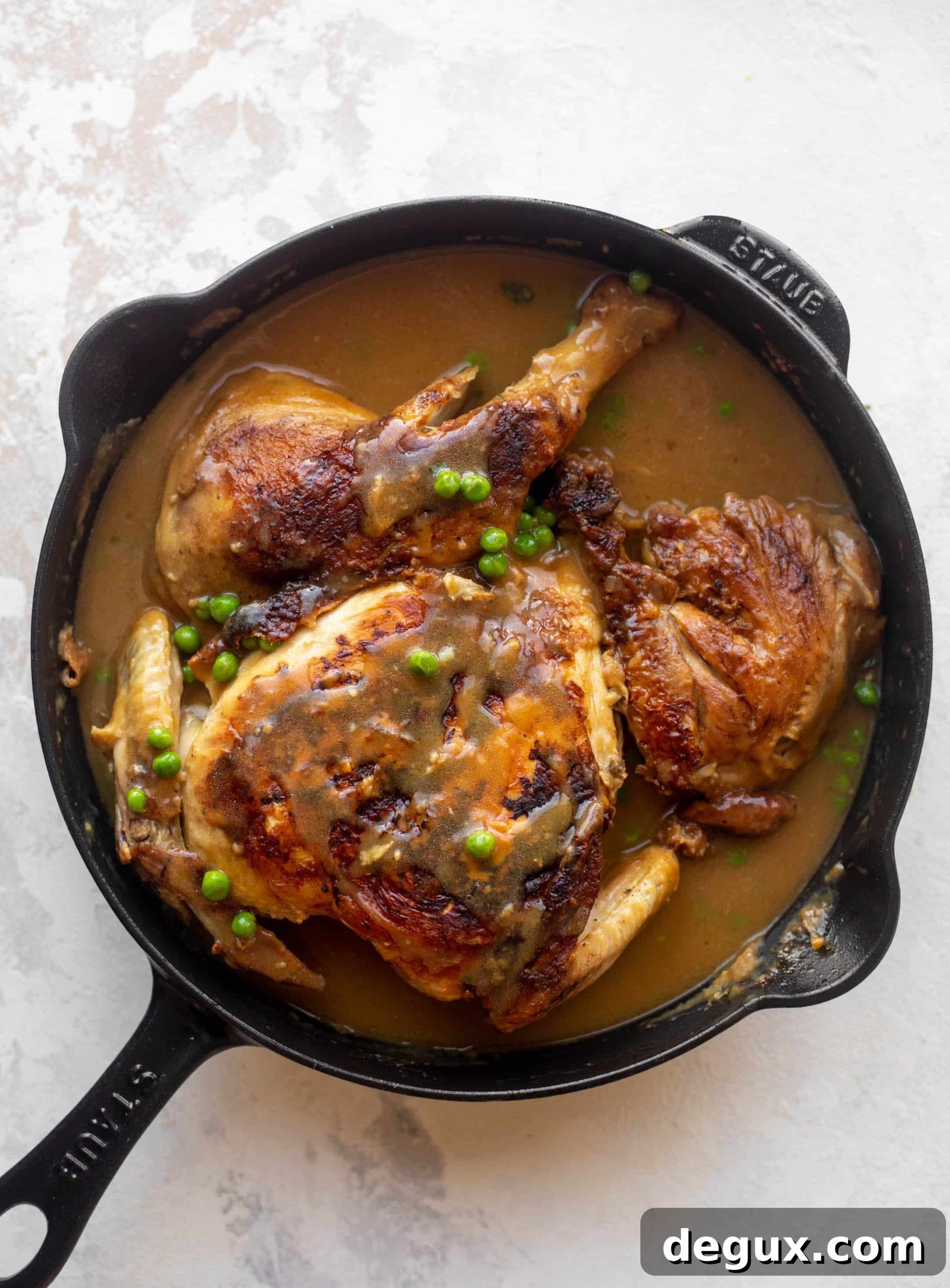 Spring Chicken Smothered in Herbs with Smashed Potatoes 8 Spring Smothered Chicken with Herb Smashed Potatoes