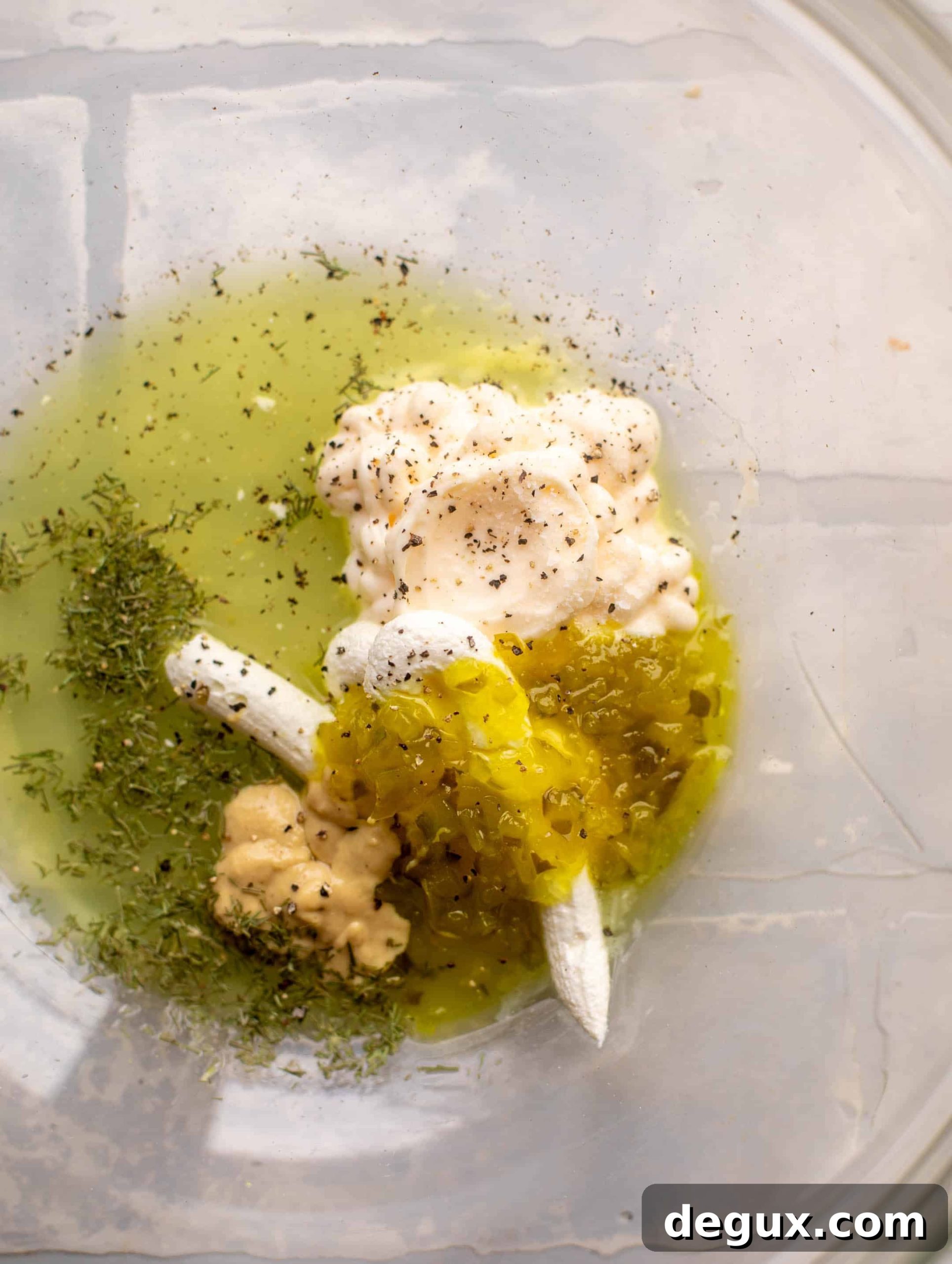 dill pickle egg salad mixture