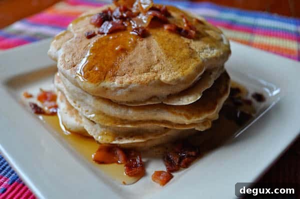 baconpancakes-3 Close-up of apple bacon pancakes