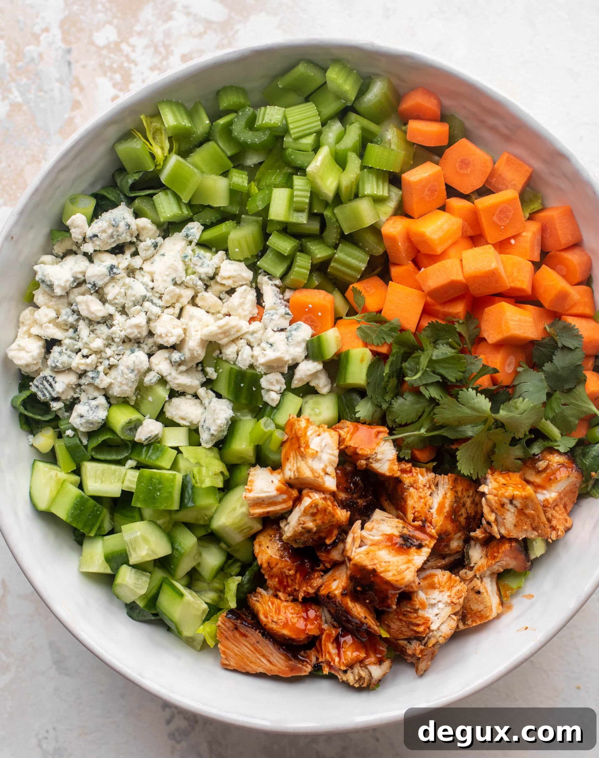 Spicy Buffalo Chicken Chopped Salad with Creamy Ranch Drizzle 6 buffalo chicken chopped salad