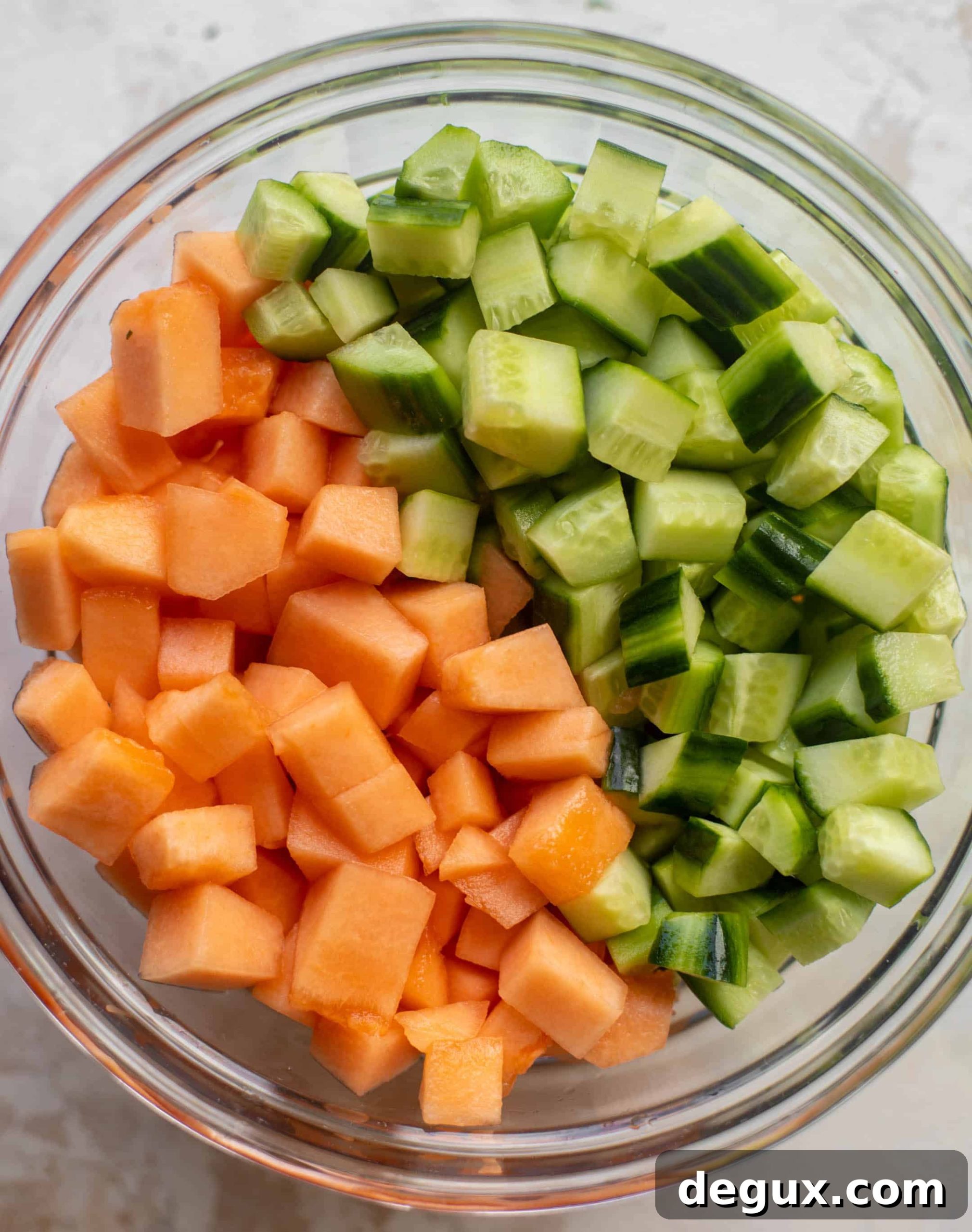 cantaloupe and cucumber