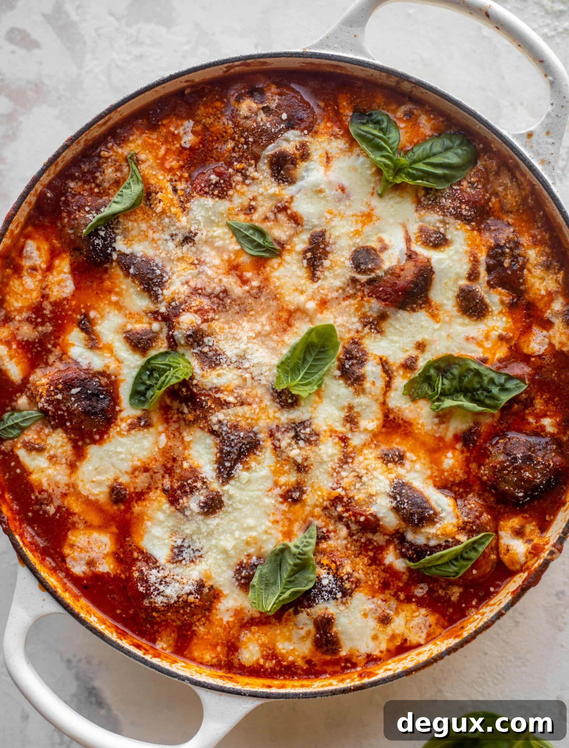 cheesy basil meatballs