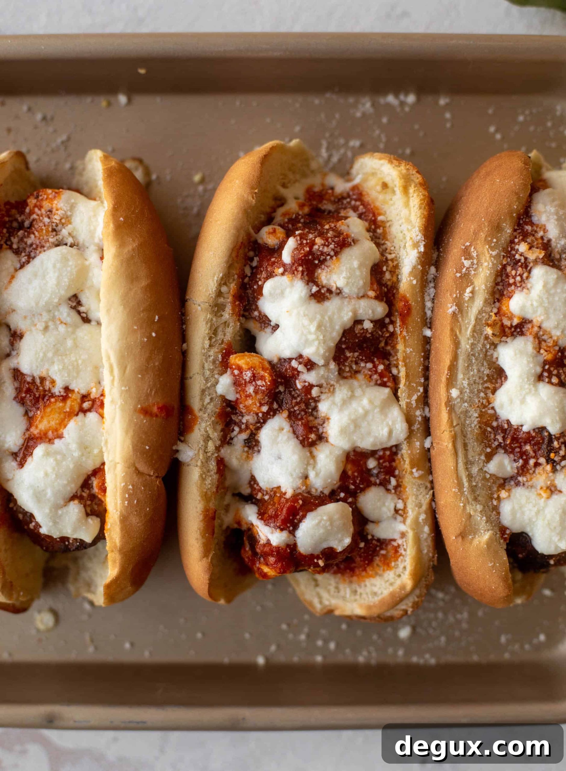 cheesy basil meatball subs