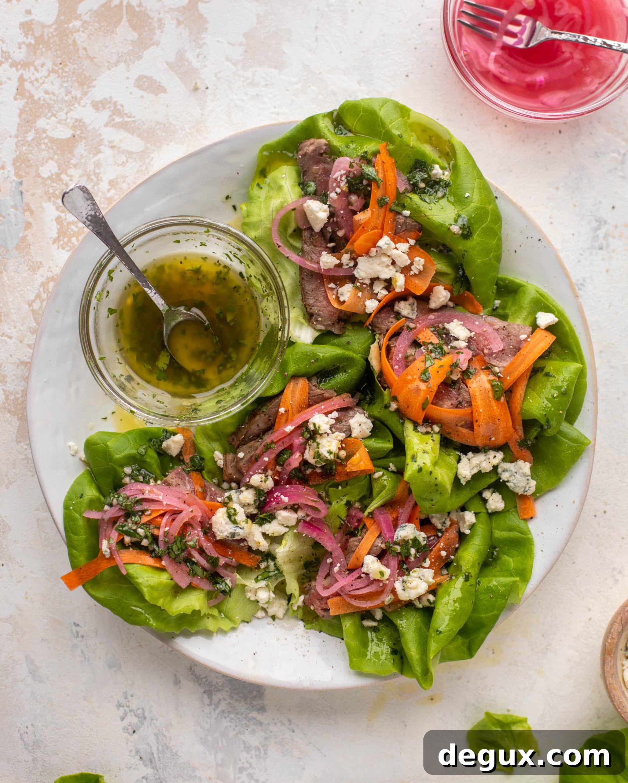 gorgonzola steak lettuce wraps