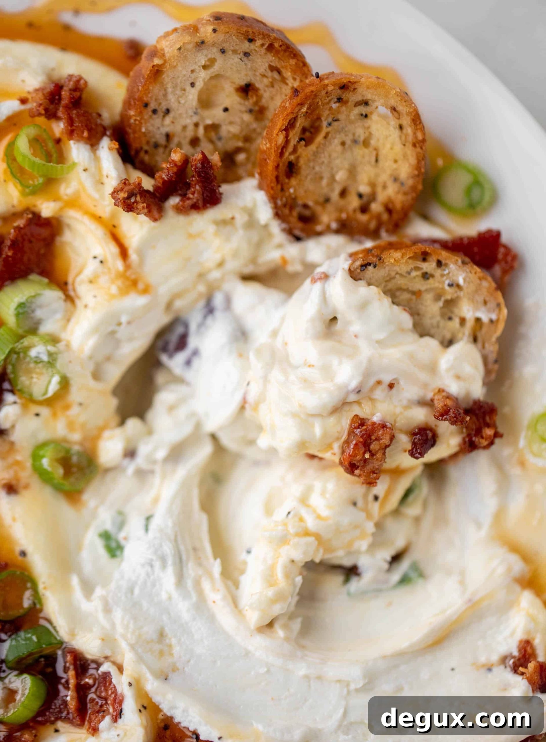 Hot Honey & Bacon Whipped Goat Cheese Spread 9 hot honey & bacon whipped goat cheese