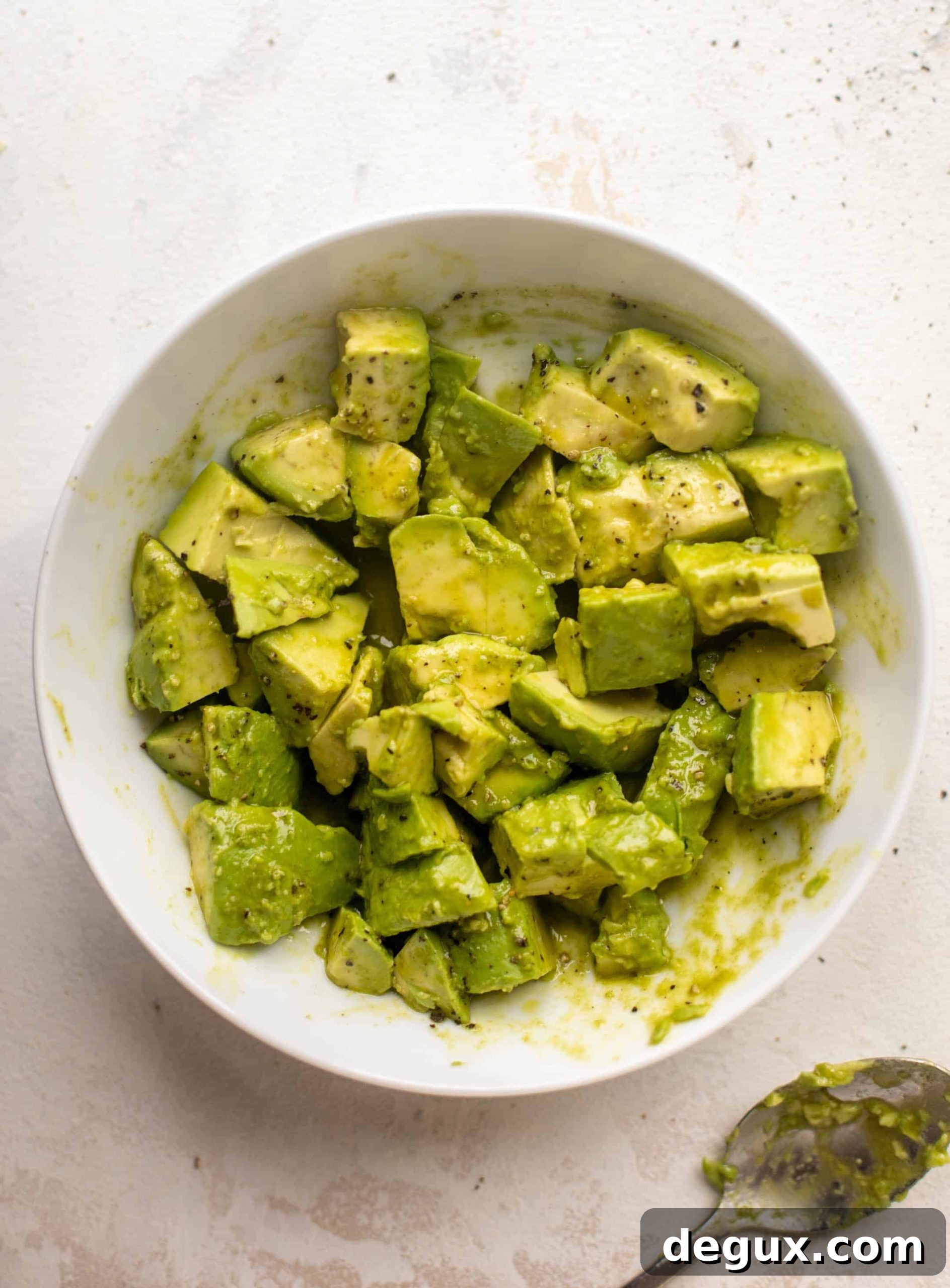 avocado with cilantro lime dressing
