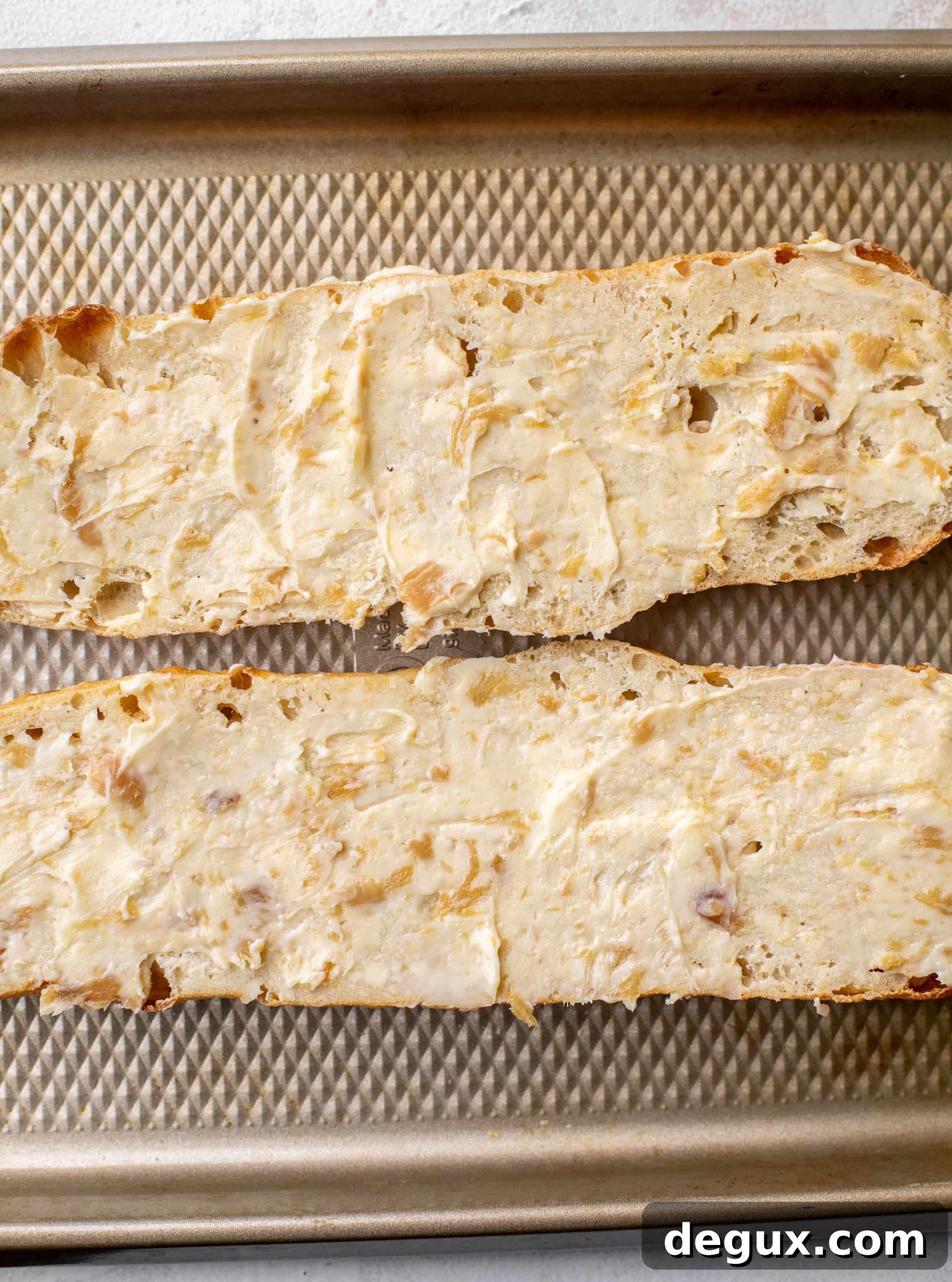 Grilled Garlic Baguettes with Fresh Greek Salad Pairing 5 garlic butter on baguettes