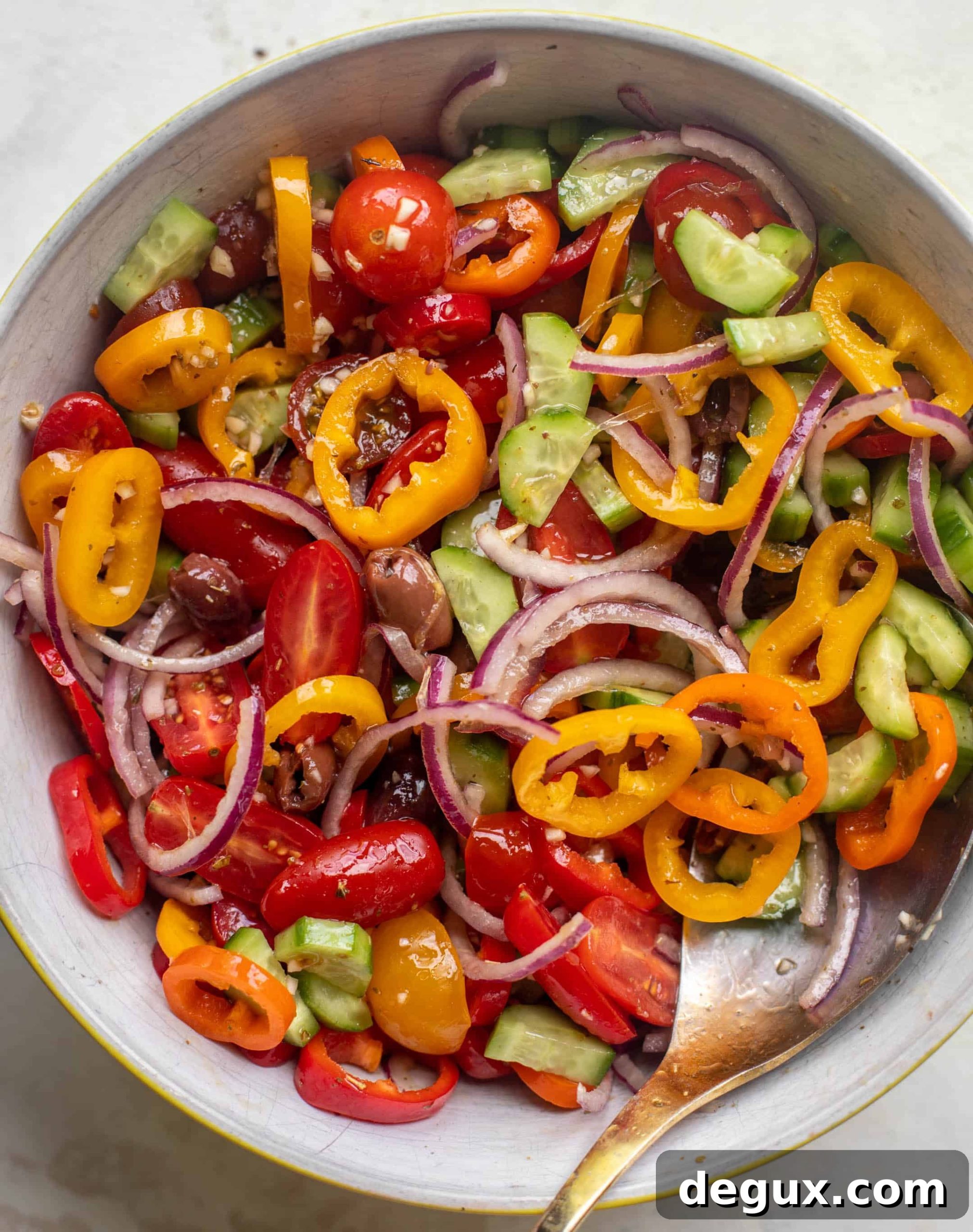 Grilled Garlic Baguettes with Fresh Greek Salad Pairing 6 greek salad