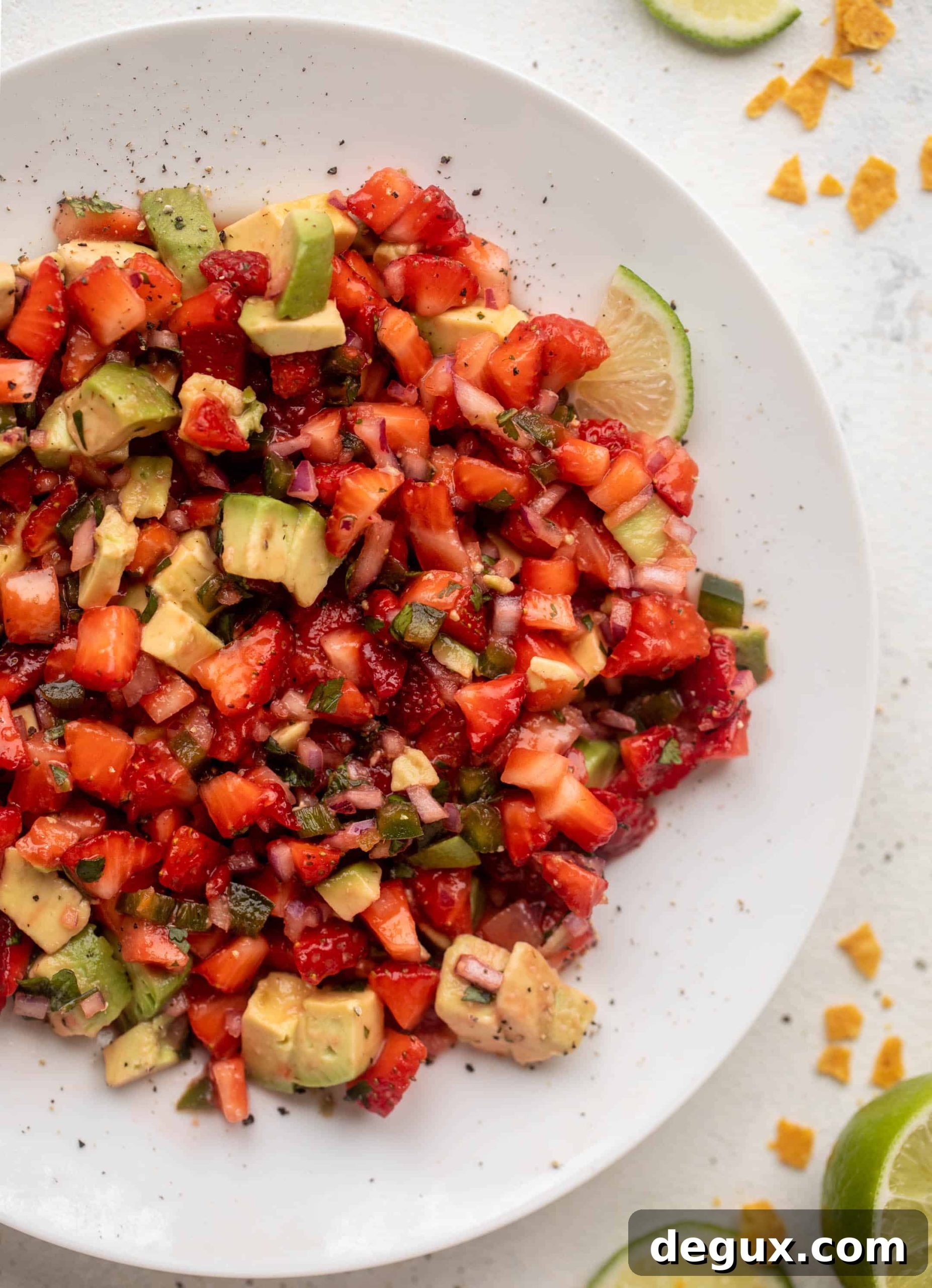 spicy strawberry avocado salsa