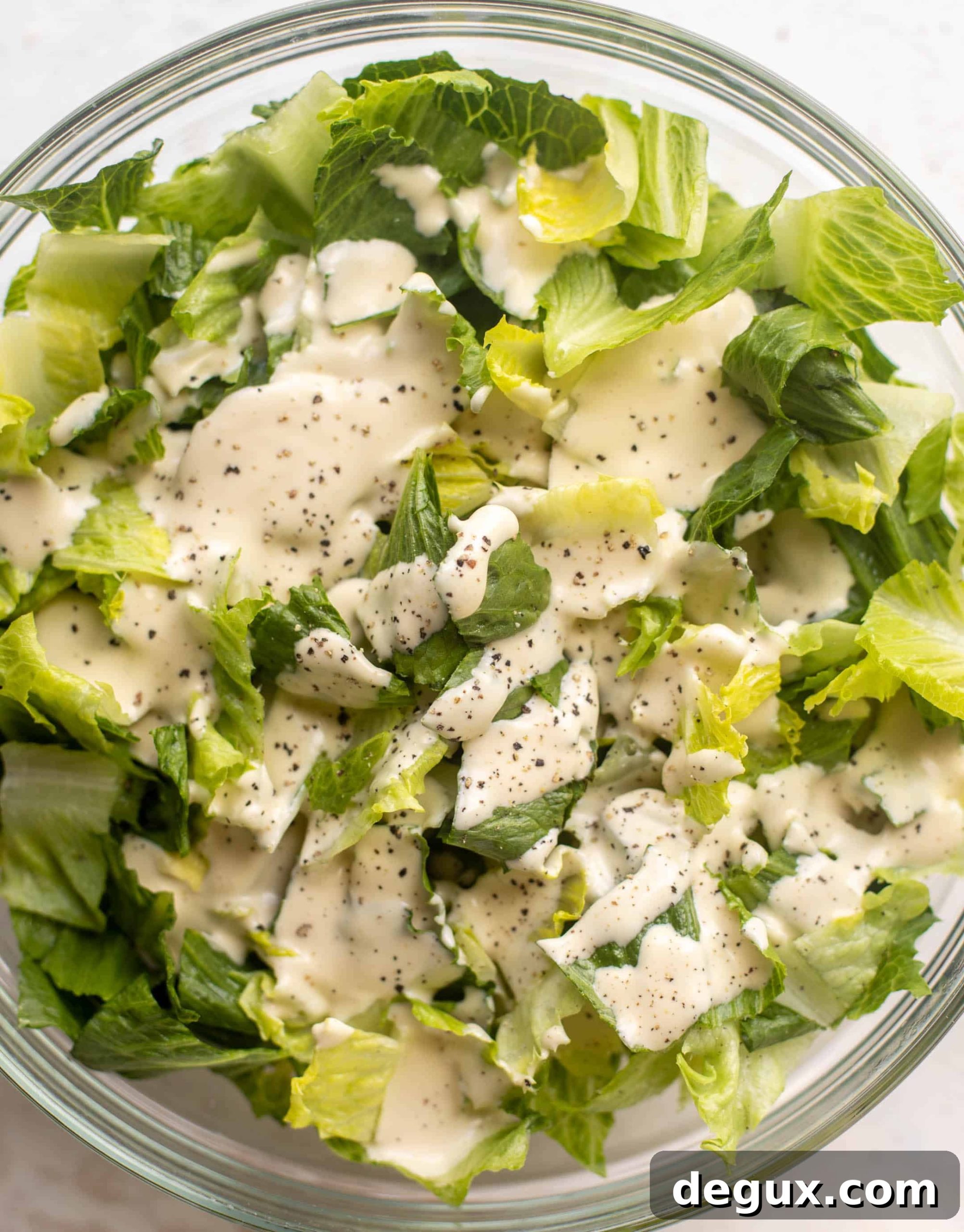romaine with caesar dressing