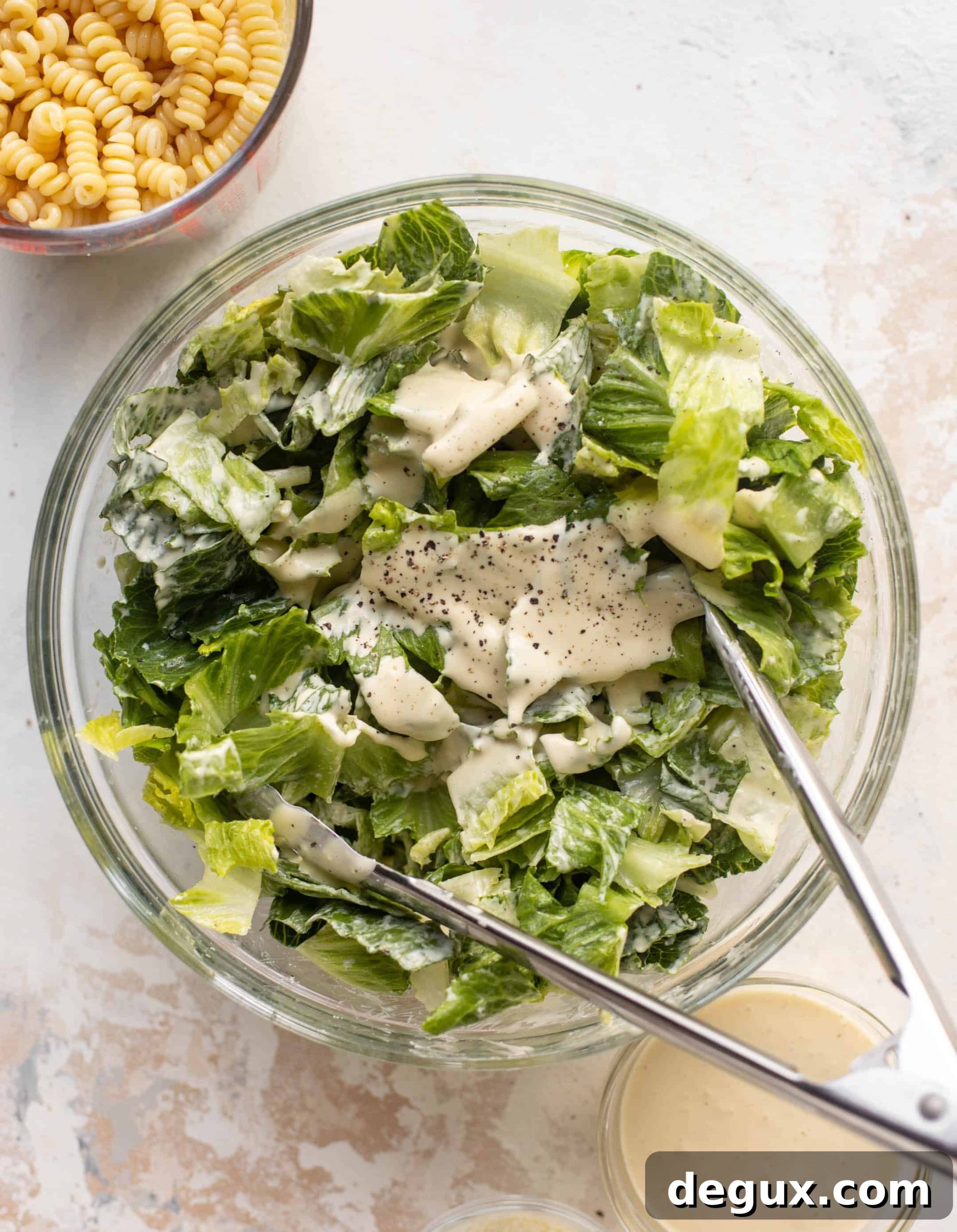 our favorite caesar pasta salad