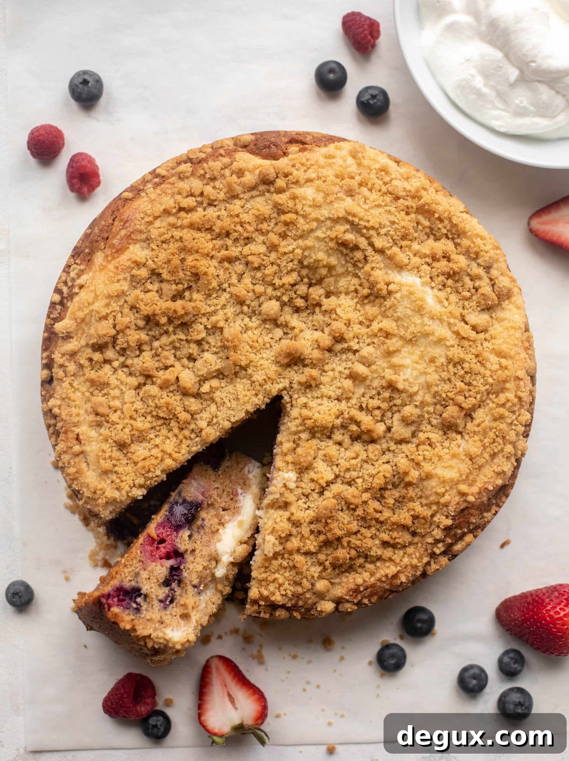 triple berry cream cheese coffee cake