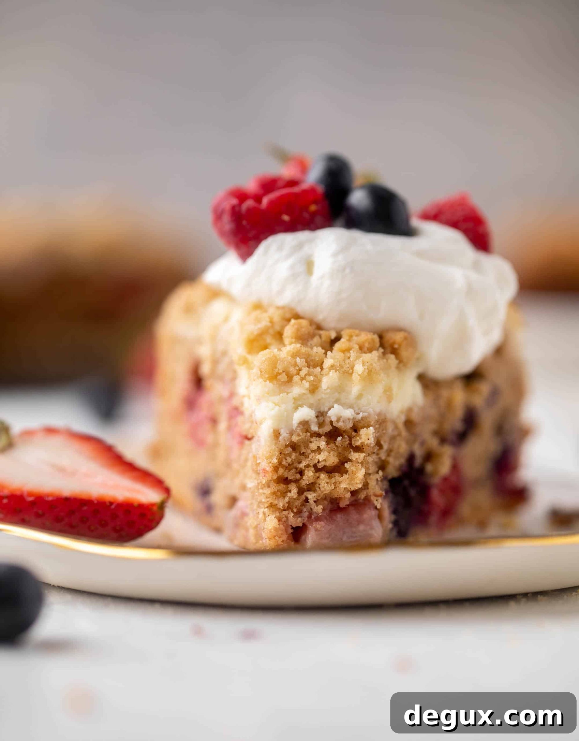 red white and blue coffee cake