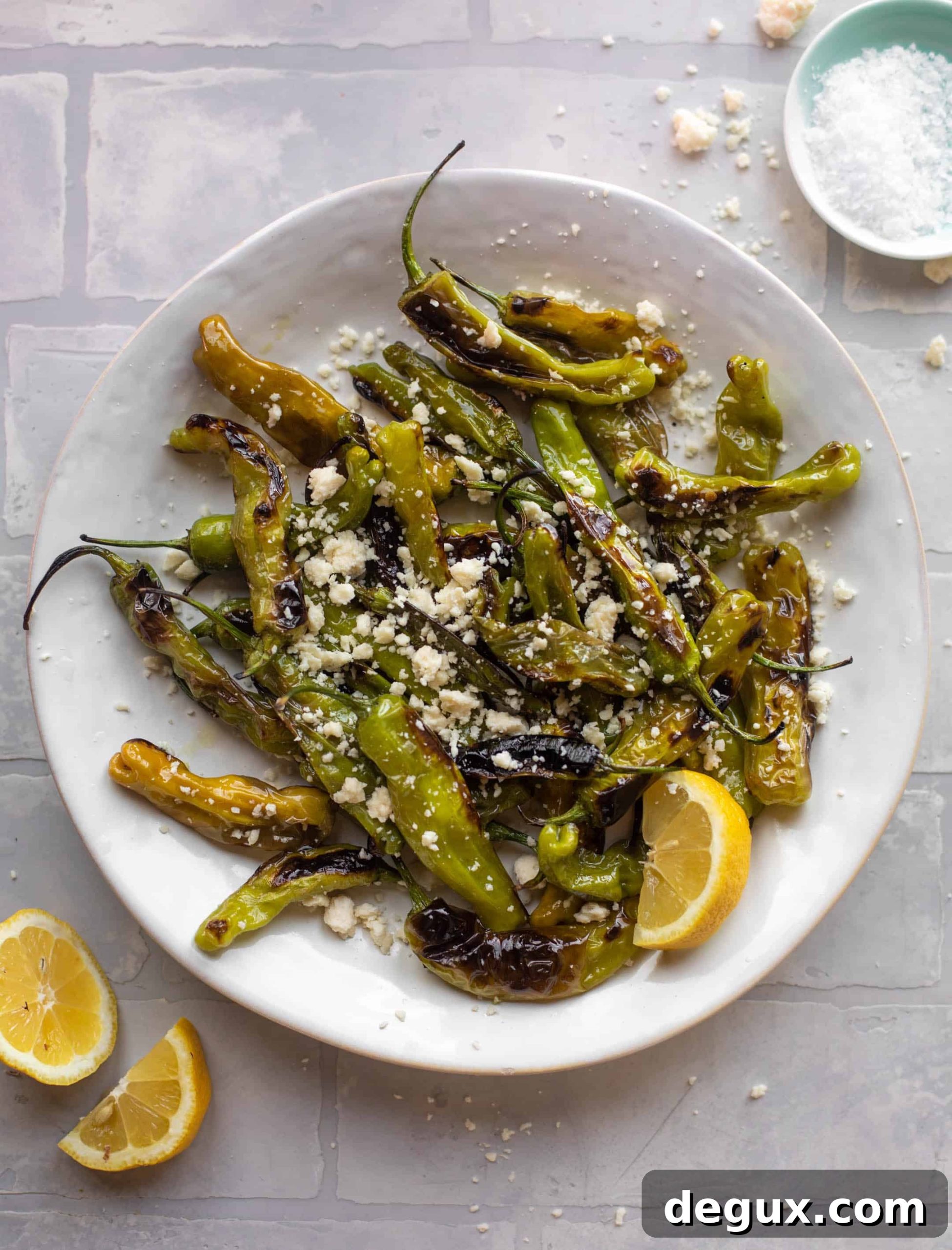 grilled shishito peppers
